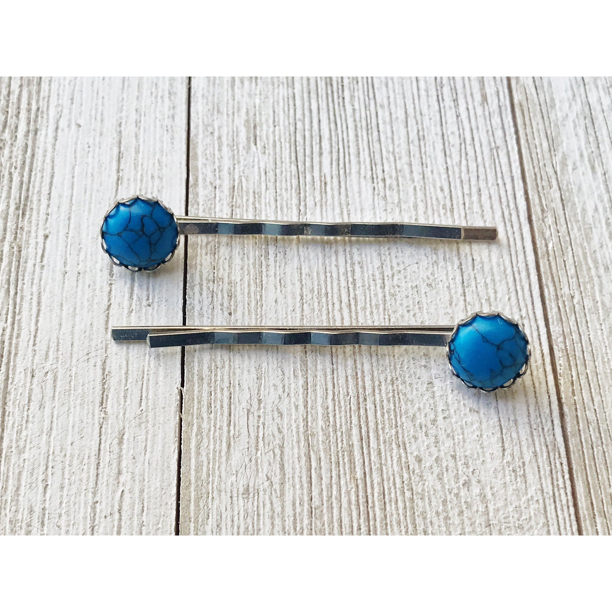 Turquoise Hair Pin - Western Cowgirl Decorative Bobby Pin, Women's Southwestern Hair Accessories