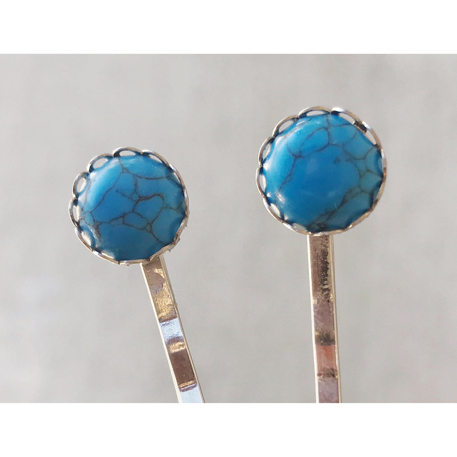 Turquoise Hair Pin - Western Cowgirl Decorative Bobby Pin, Women's Southwestern Hair Accessories