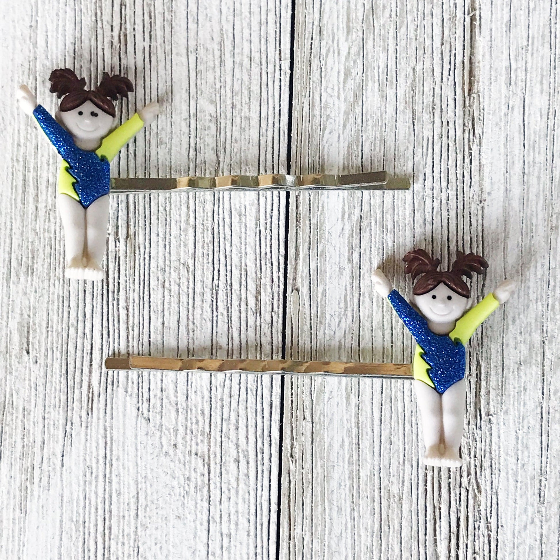 Set of 2 Gymnasts Hair Pins - Cheerful Accessories for Gymnastics Enthusiasts