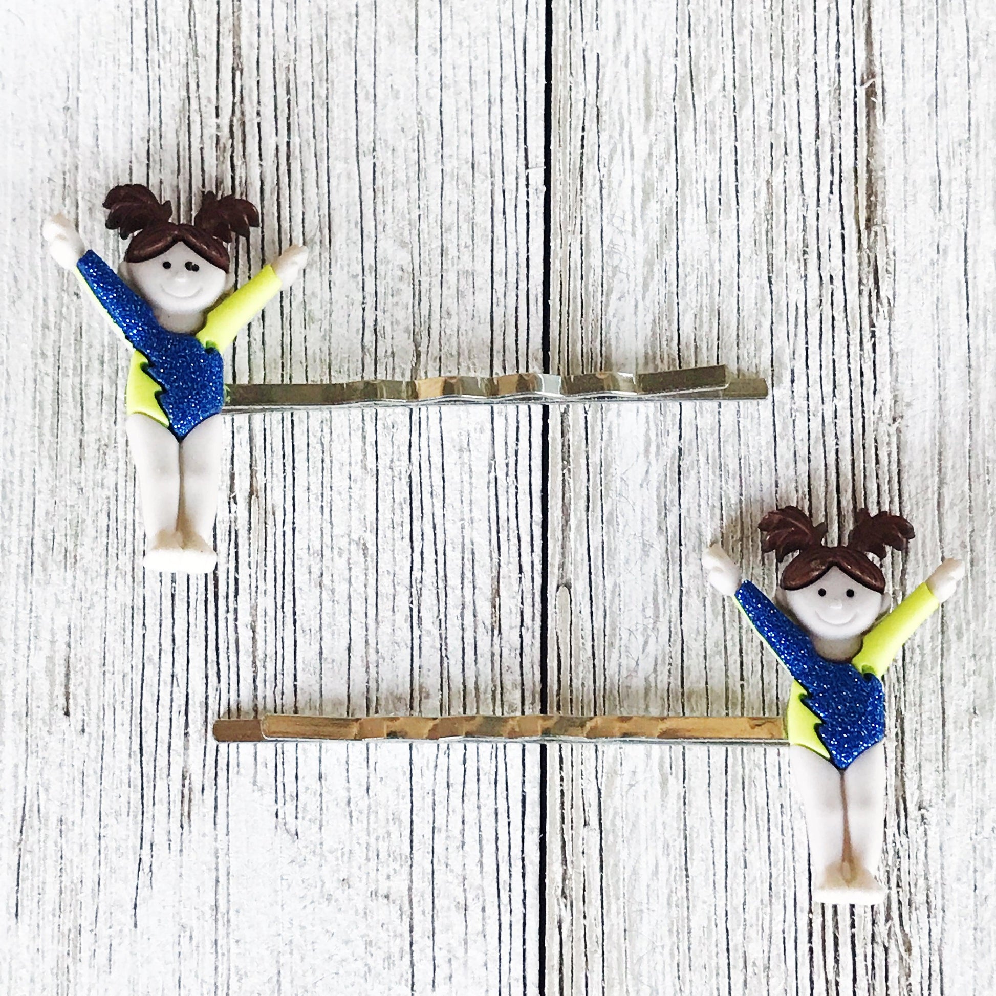 Set of 2 Gymnasts Hair Pins - Cheerful Accessories for Gymnastics Enthusiasts