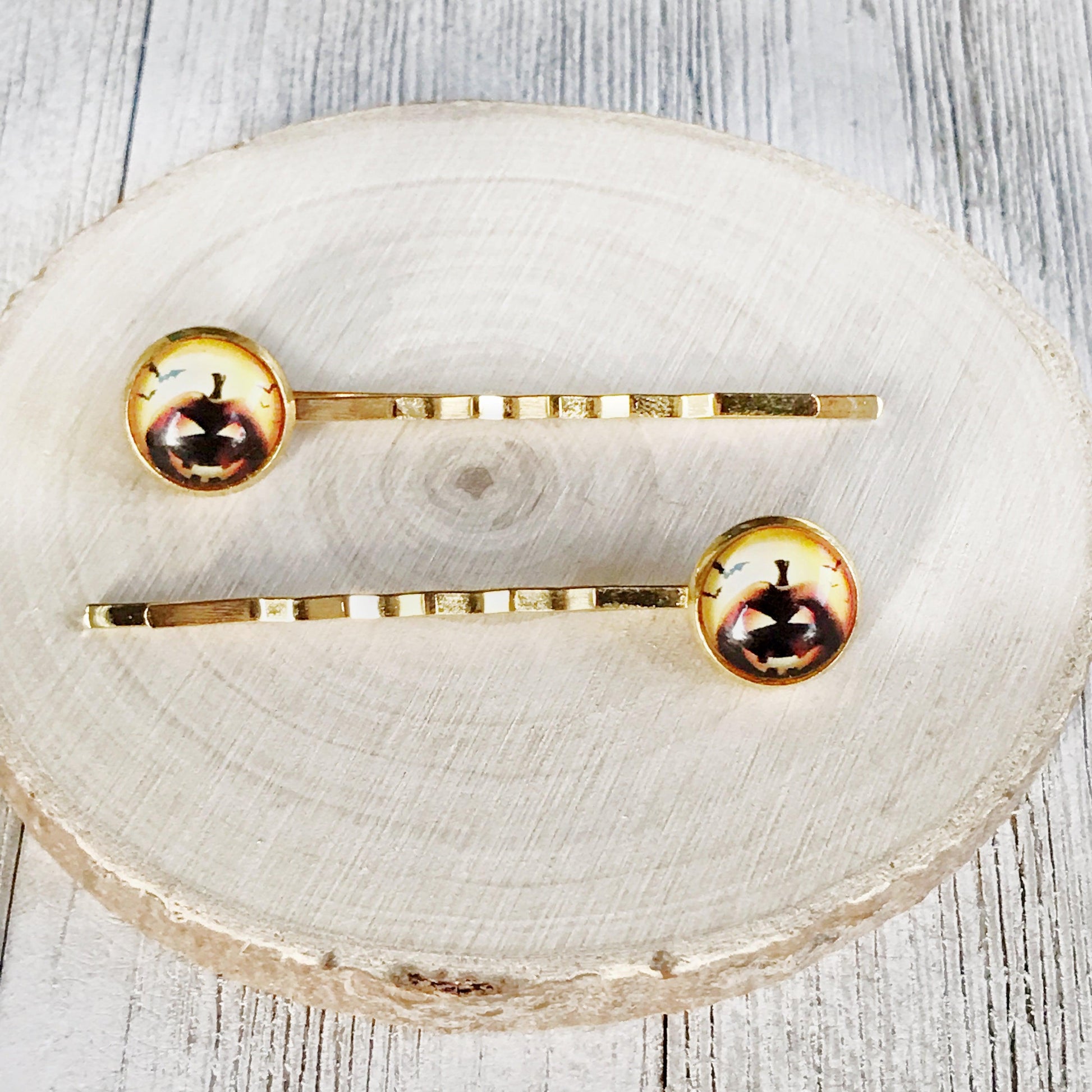Halloween Pumpkin Hair Pins