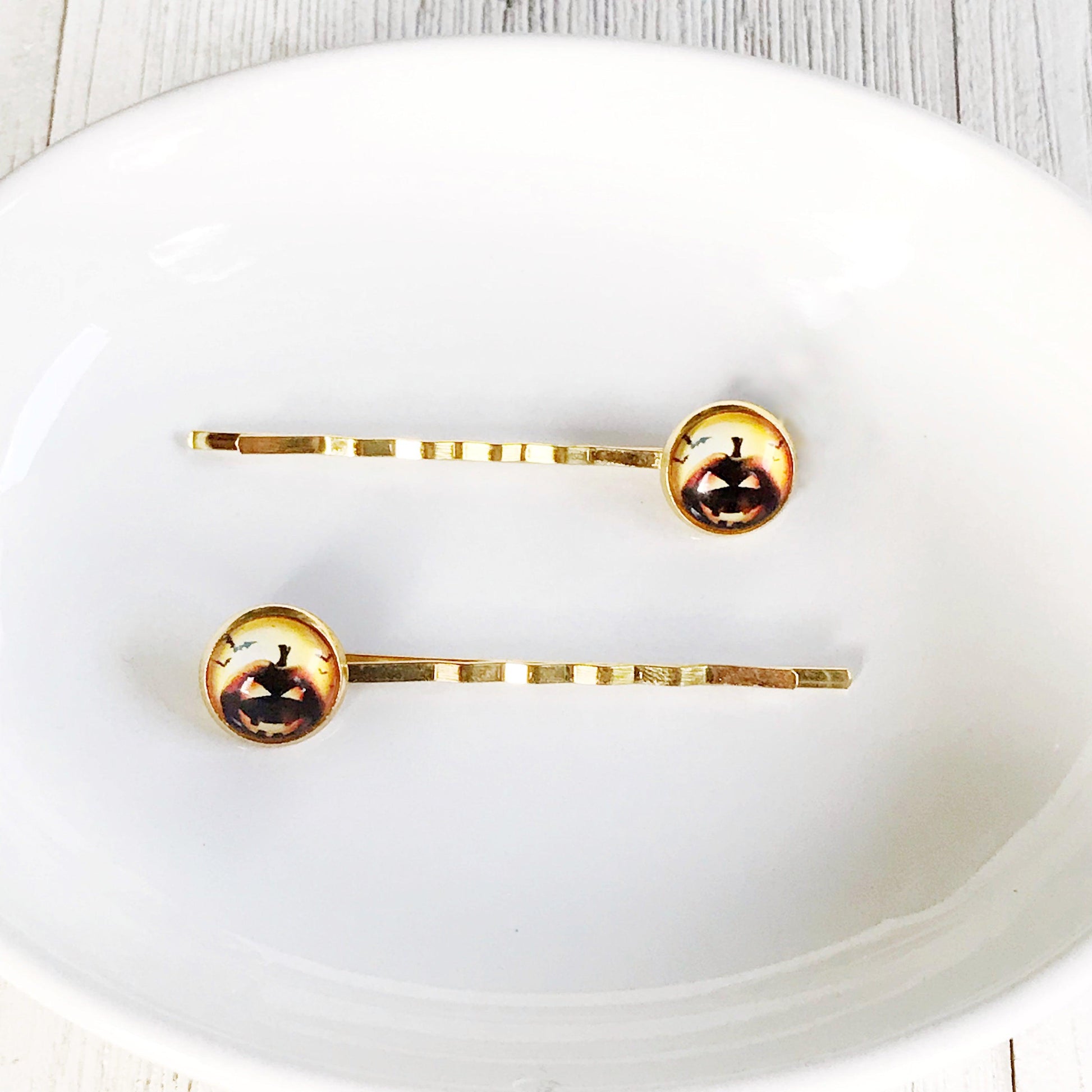 Halloween Pumpkin Hair Pins