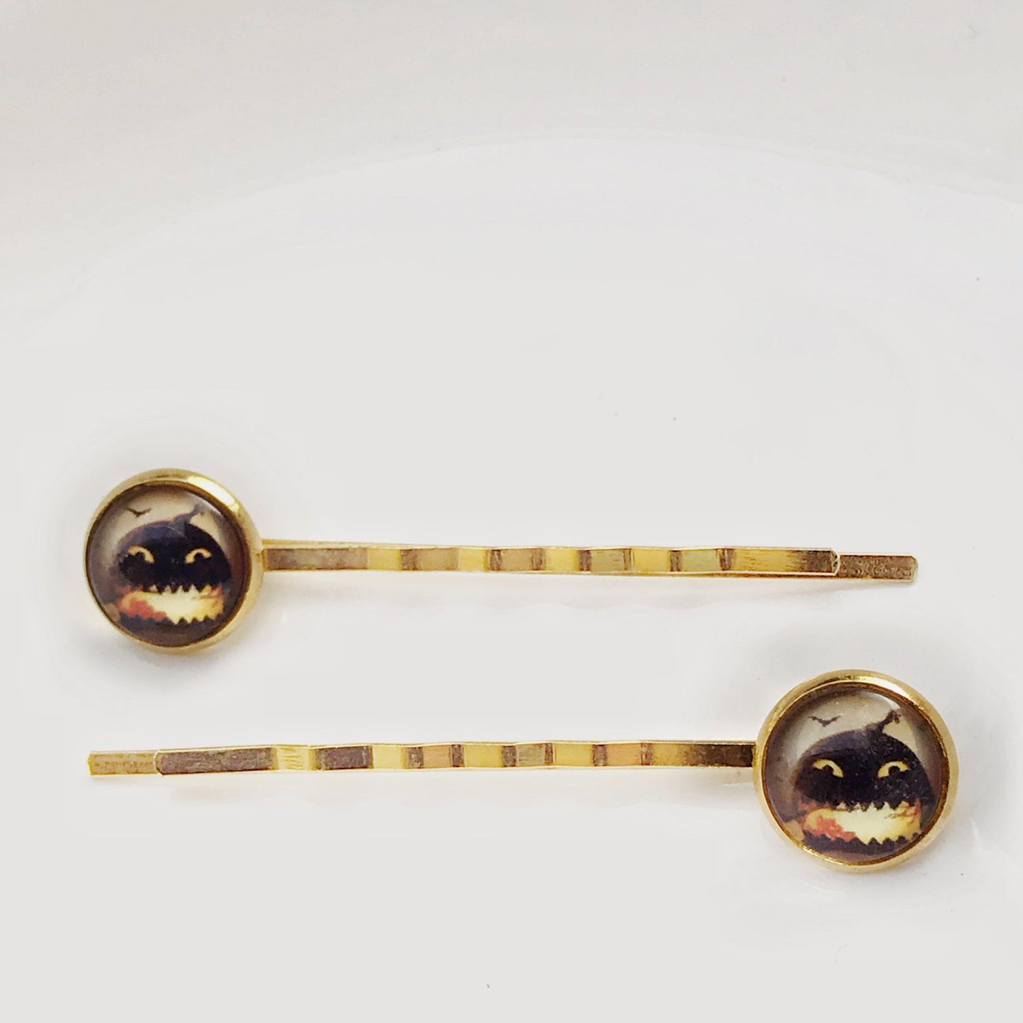 Halloween Pumpkin Hair Pins, Pumpkin Hair Clips, Halloween Barrettes, Bat Hair Clips, Hair Clip for Women, Decorative Bobby Pins, Creepy Pin