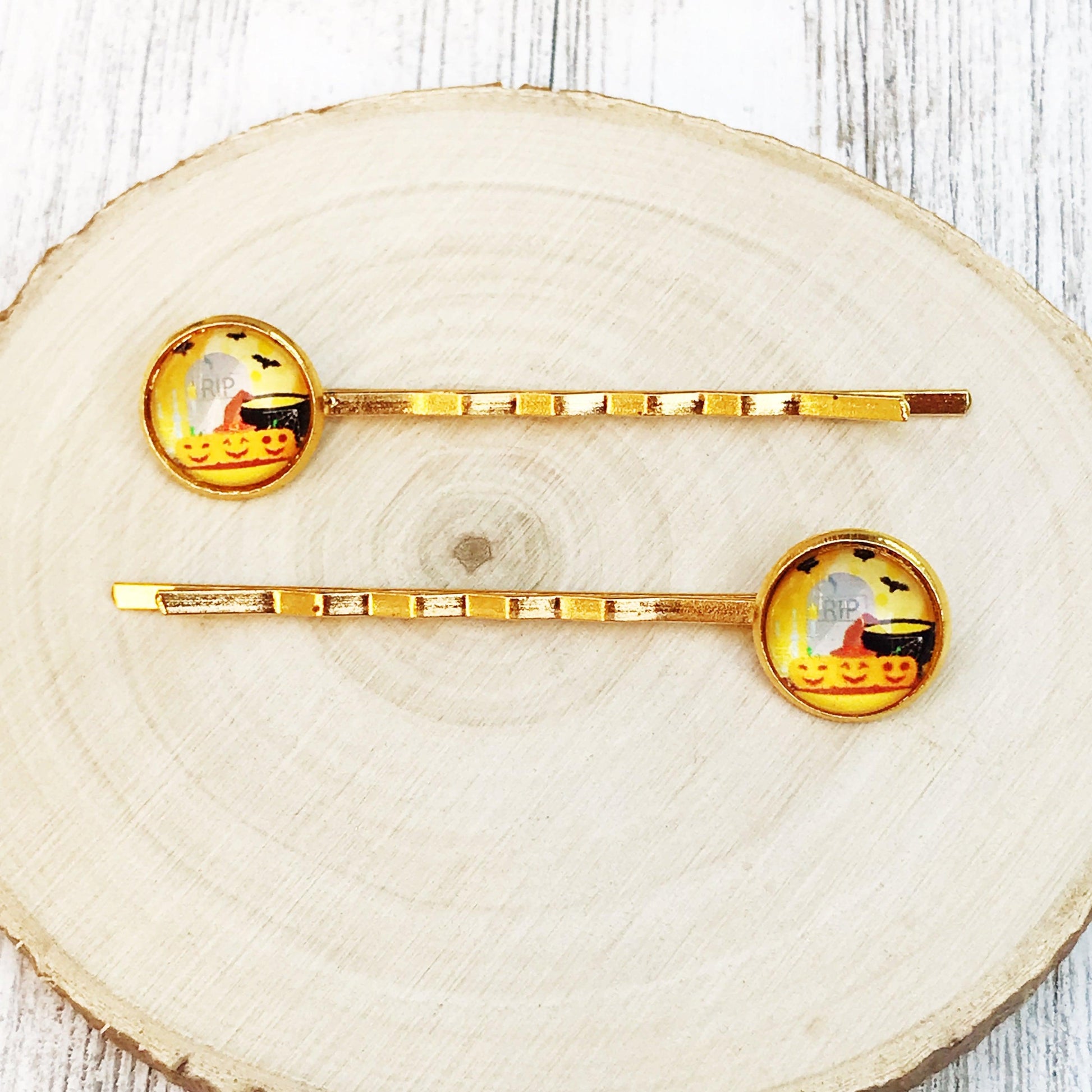 Halloween Pumpkin Hair Pins, Pumpkin Hair Clips, Halloween Barrettes, Bat Hair Clips, Hair Clip for Women, Decorative Bobby Pins, Creepy Pin