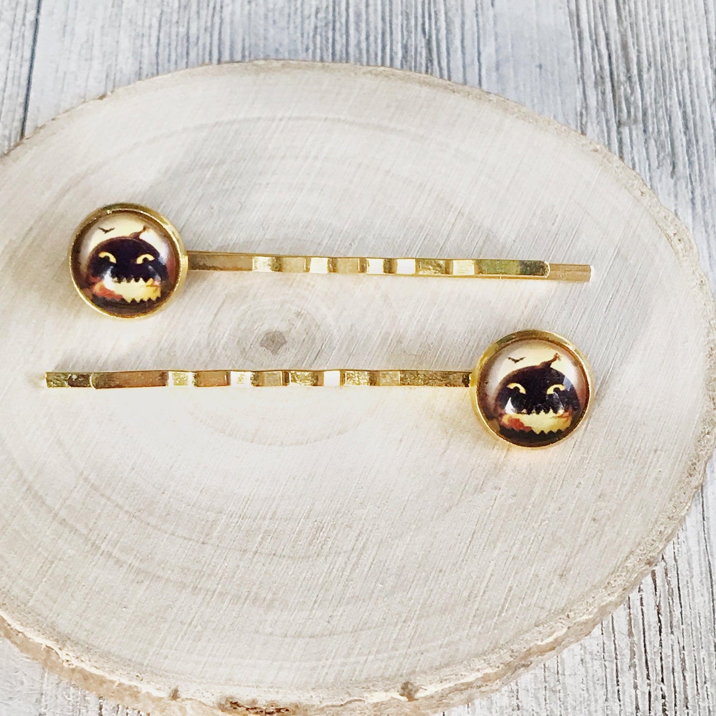 Halloween Pumpkin Hair Pins, Pumpkin Hair Clips, Halloween Barrettes, Bat Hair Clips, Hair Clip for Women, Decorative Bobby Pins, Creepy Pin