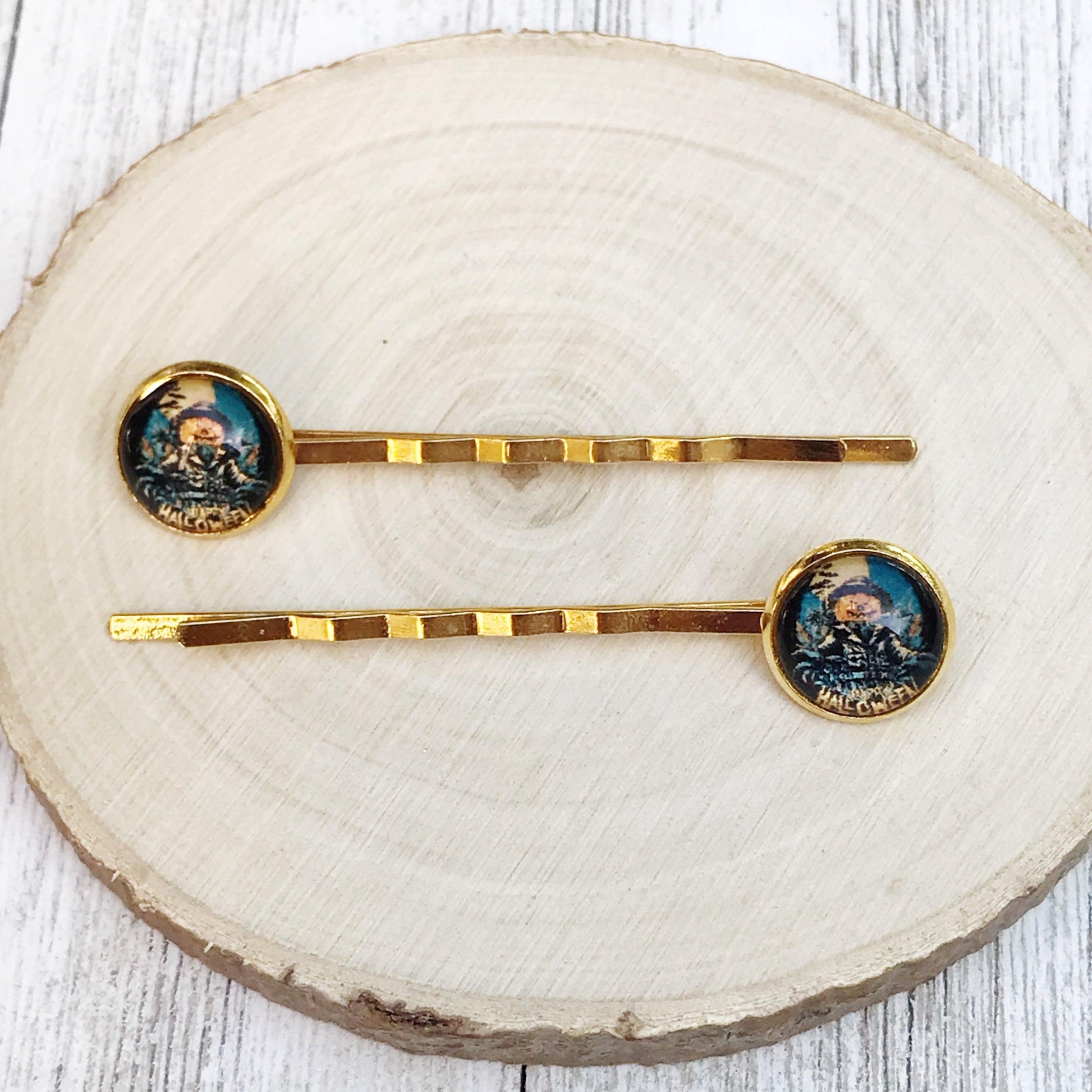 Halloween Scarecrow Hair Pins, Halloween Hair Clips, Halloween Barrettes, Pumpkin Head Hair Clips, Hair Clips for Woman, Pumpkin Bobby Pins
