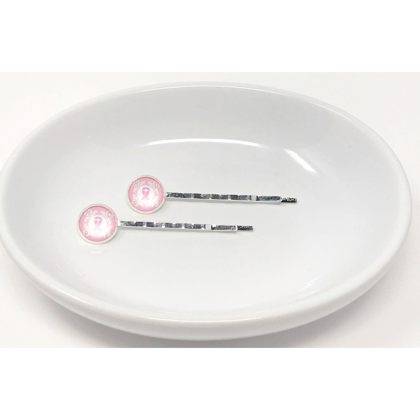 Hope Pink Breast Cancer Awareness Hair Pins