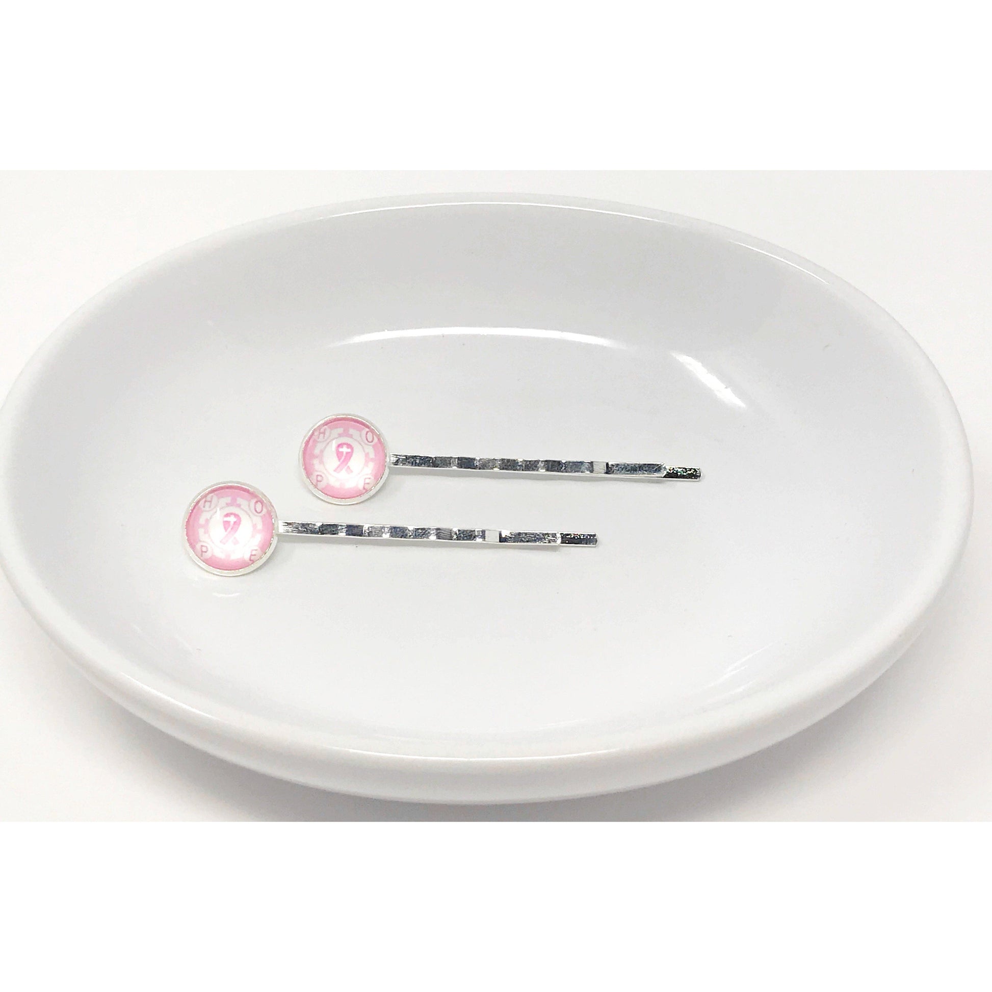 Hope Pink Breast Cancer Awareness Hair Pins