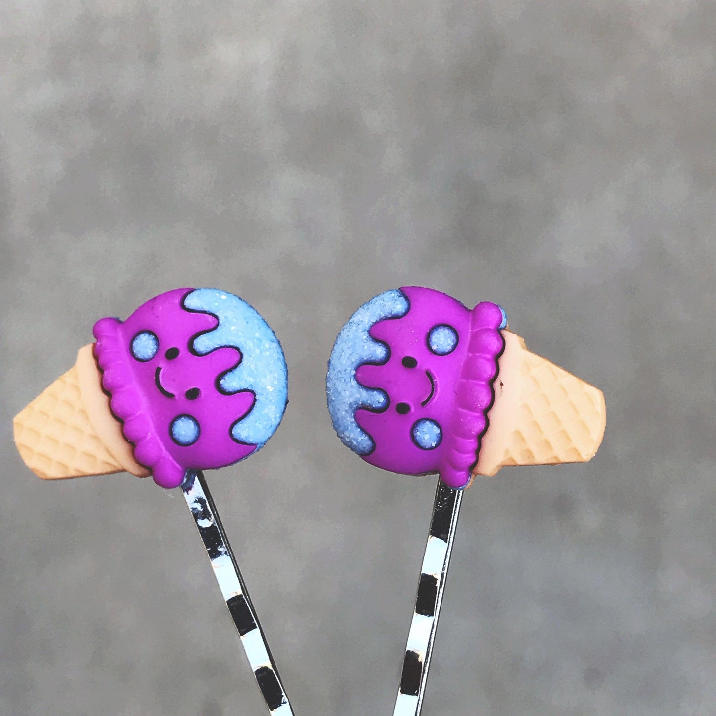 Ice Cream Hair Pins, Cute Bobby Pins, Hair Clip for Girl, Food Barrettes, Womens Decorative Hair Pins, Bobby Pins for Woman, Funny Hair Clip
