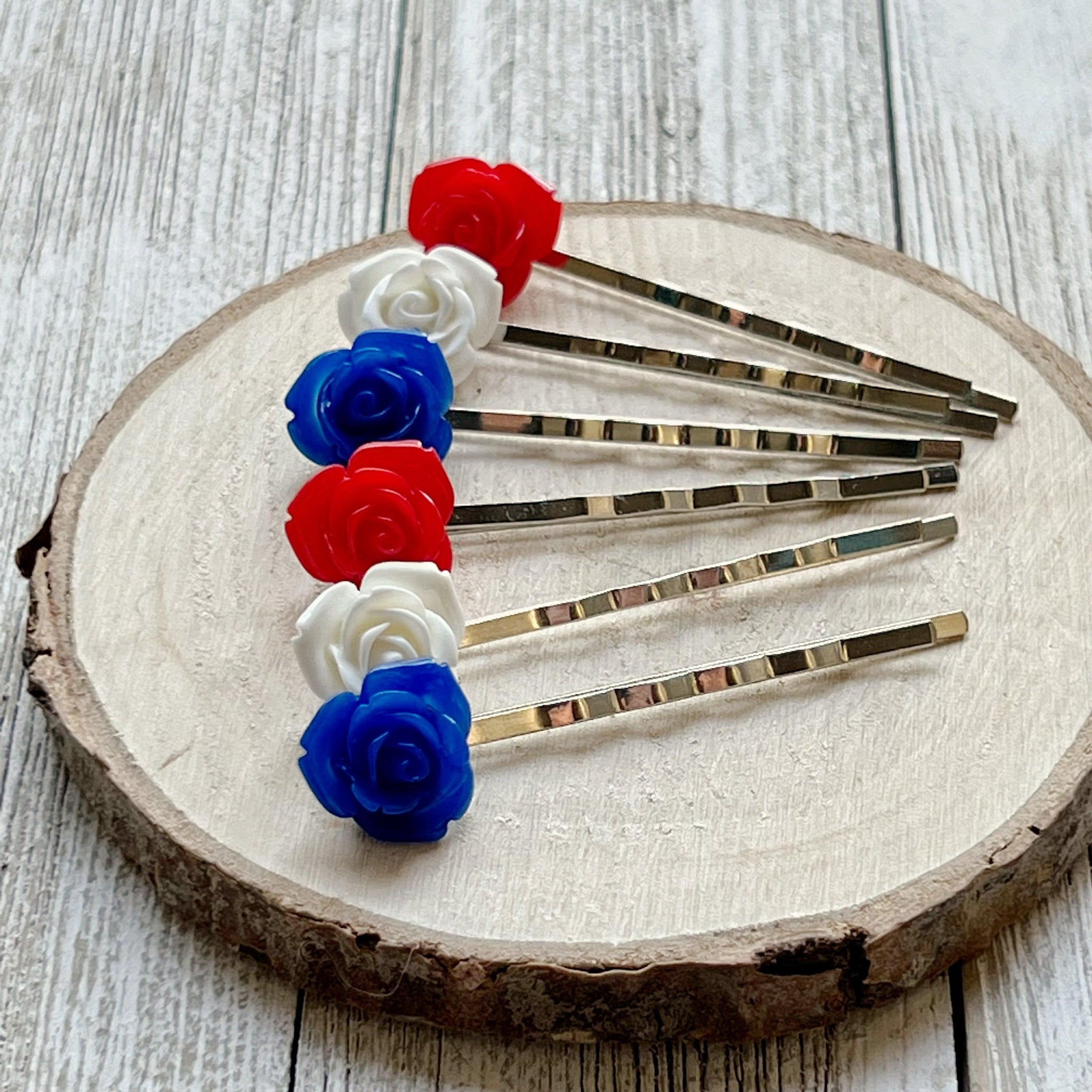 Red and white hair accessories discount