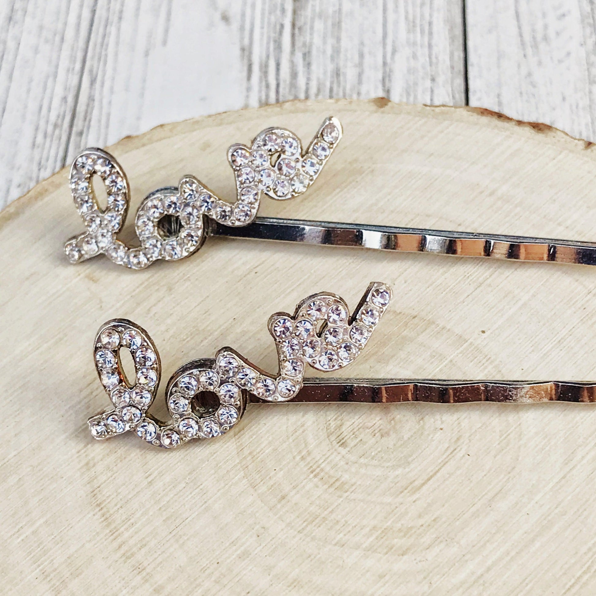 Rhinestone Hair Pins, Word Hair Clip, Barrette with Words, Love Bobby Pin, Trendy Hair Clips, Womens Hair Pin, Cute Bobby Pins, Gift for Her