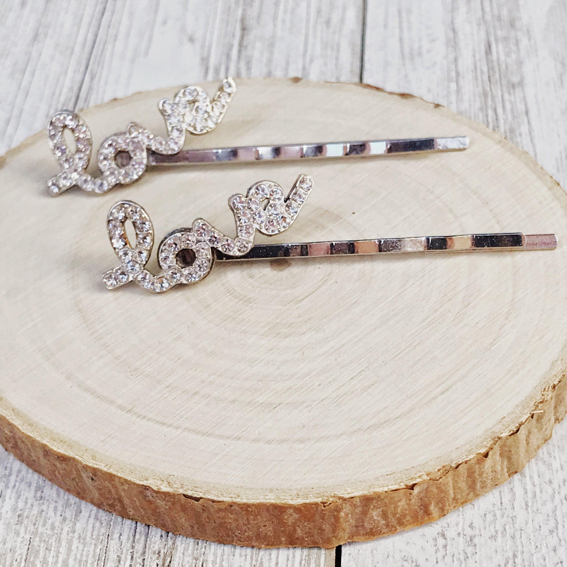 Rhinestone Hair Pins, Word Hair Clip, Barrette with Words, Love Bobby Pin, Trendy Hair Clips, Womens Hair Pin, Cute Bobby Pins, Gift for Her