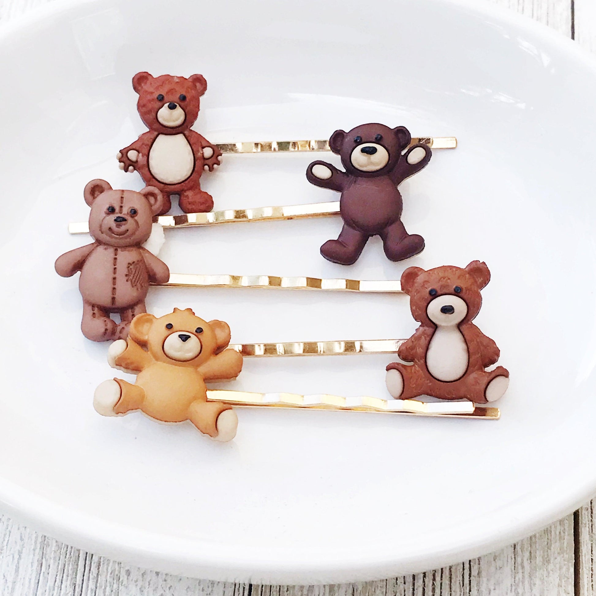 Teddy Bear Hair Pins