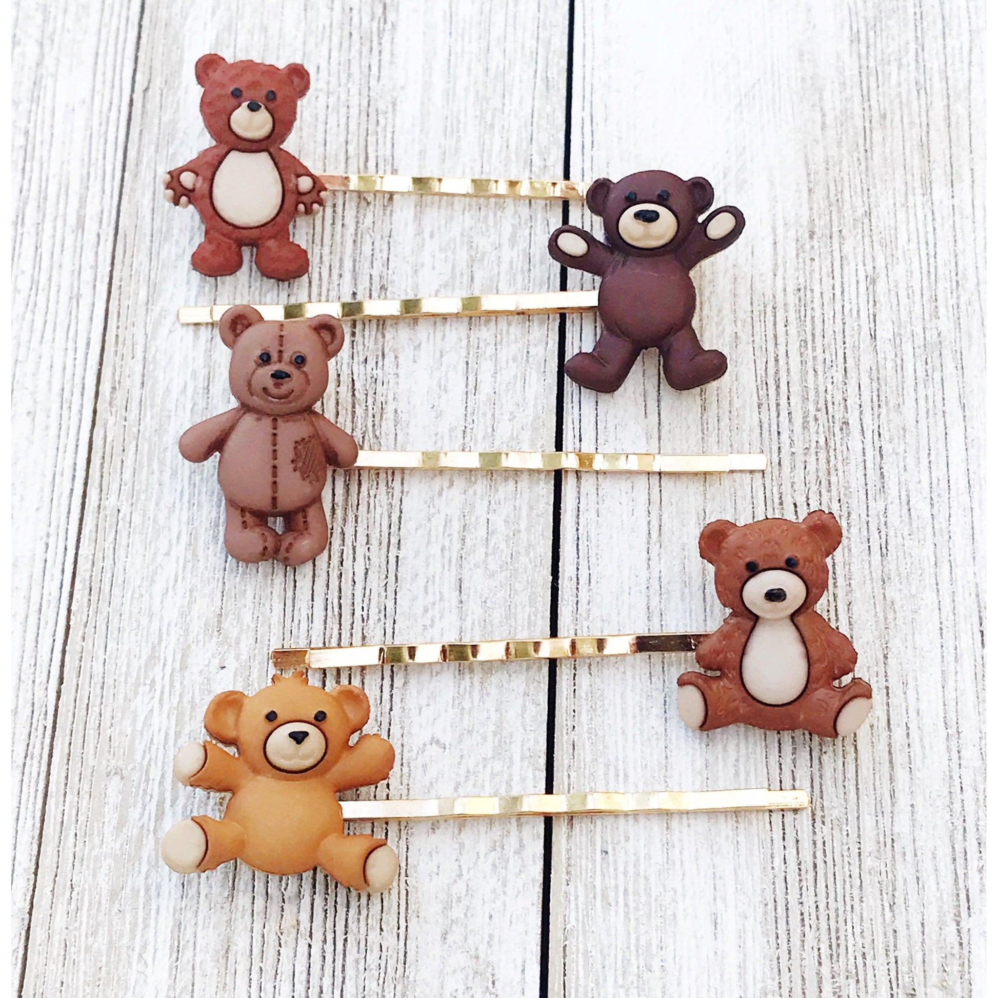 Teddy Bear Hair Pins