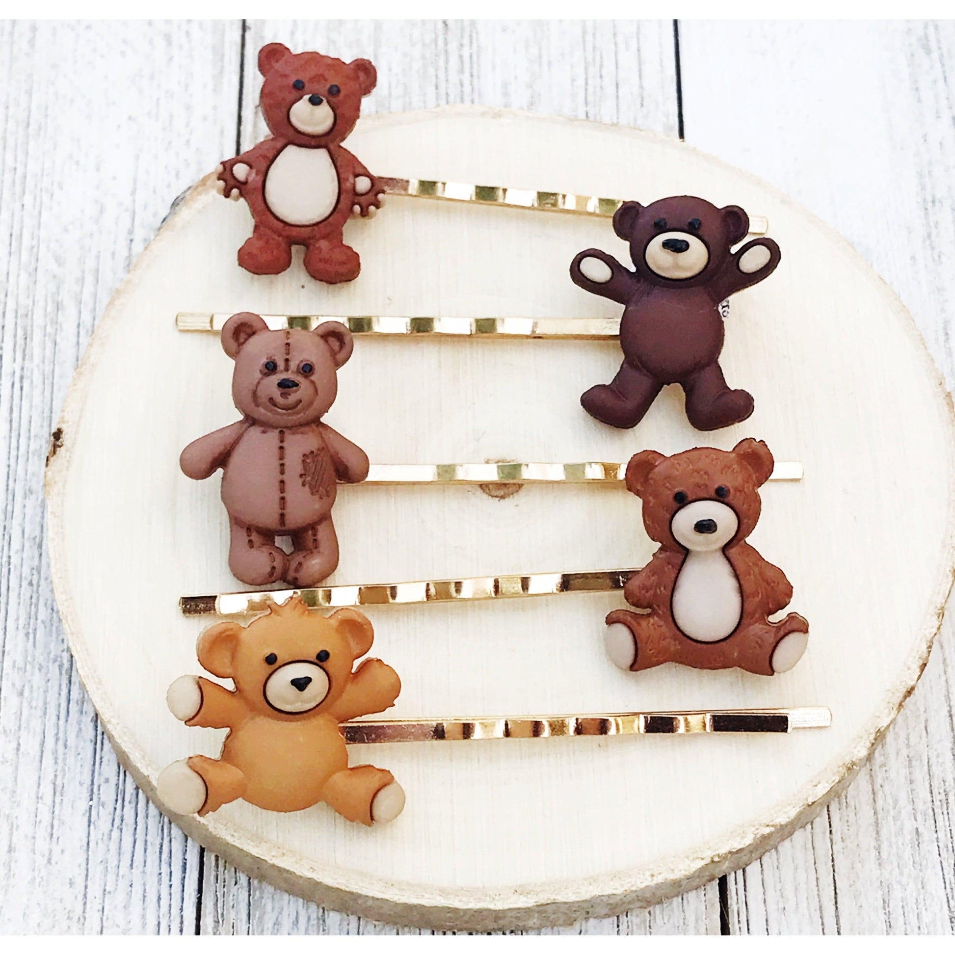 Teddy Bear Hair Pins