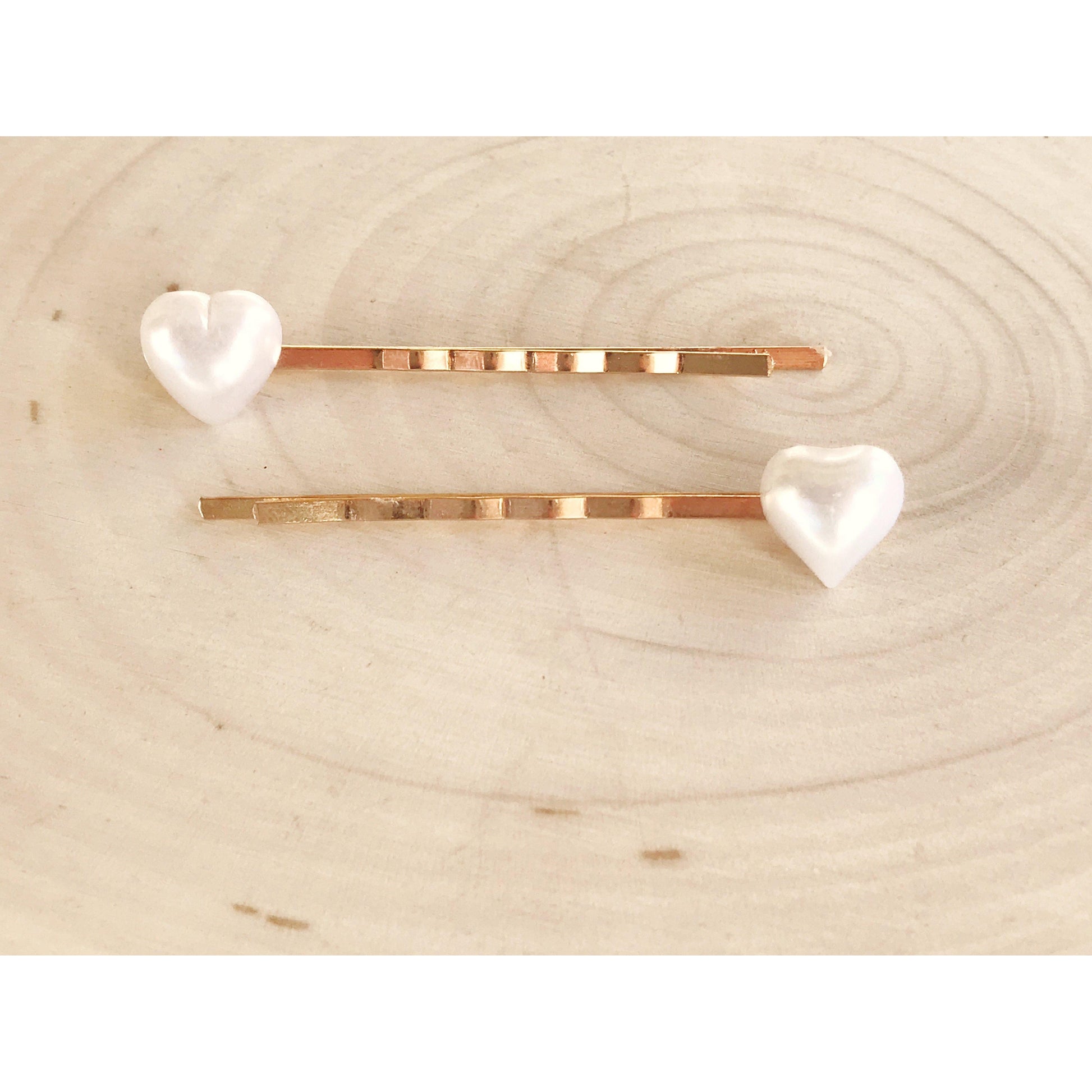 White Heart Hair Pins, Heart Bobby Pins, Womens Hair Pin, Decorative Bobby Pins, Womens Hair Pins, Decorative Hair Pins, Cute Hair Clips