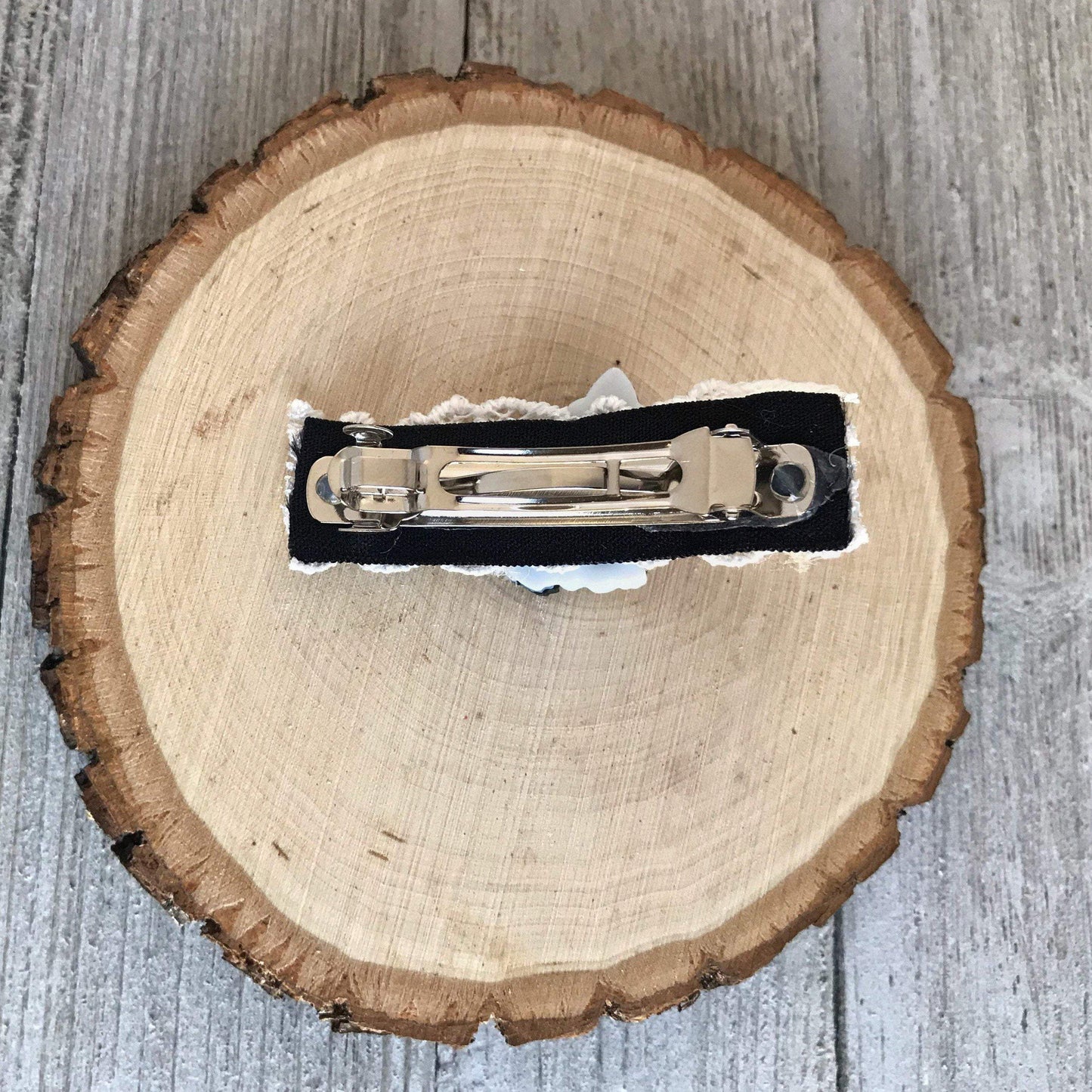 Black & White Cat Hair Clip - Adorable Feline-Inspired Accessory