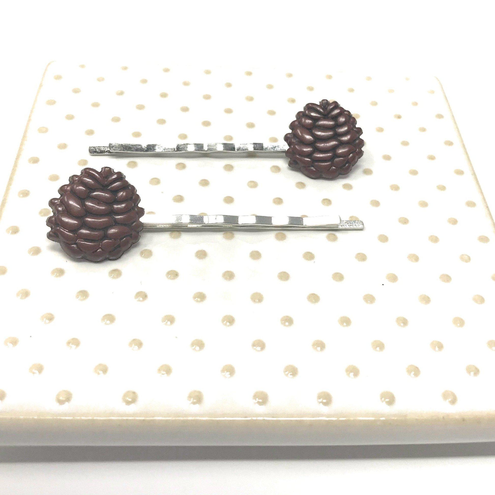 Pinecone Hair Pins | Set of 2 - Nature-Inspired Hair Accessories for a Rustic Touch