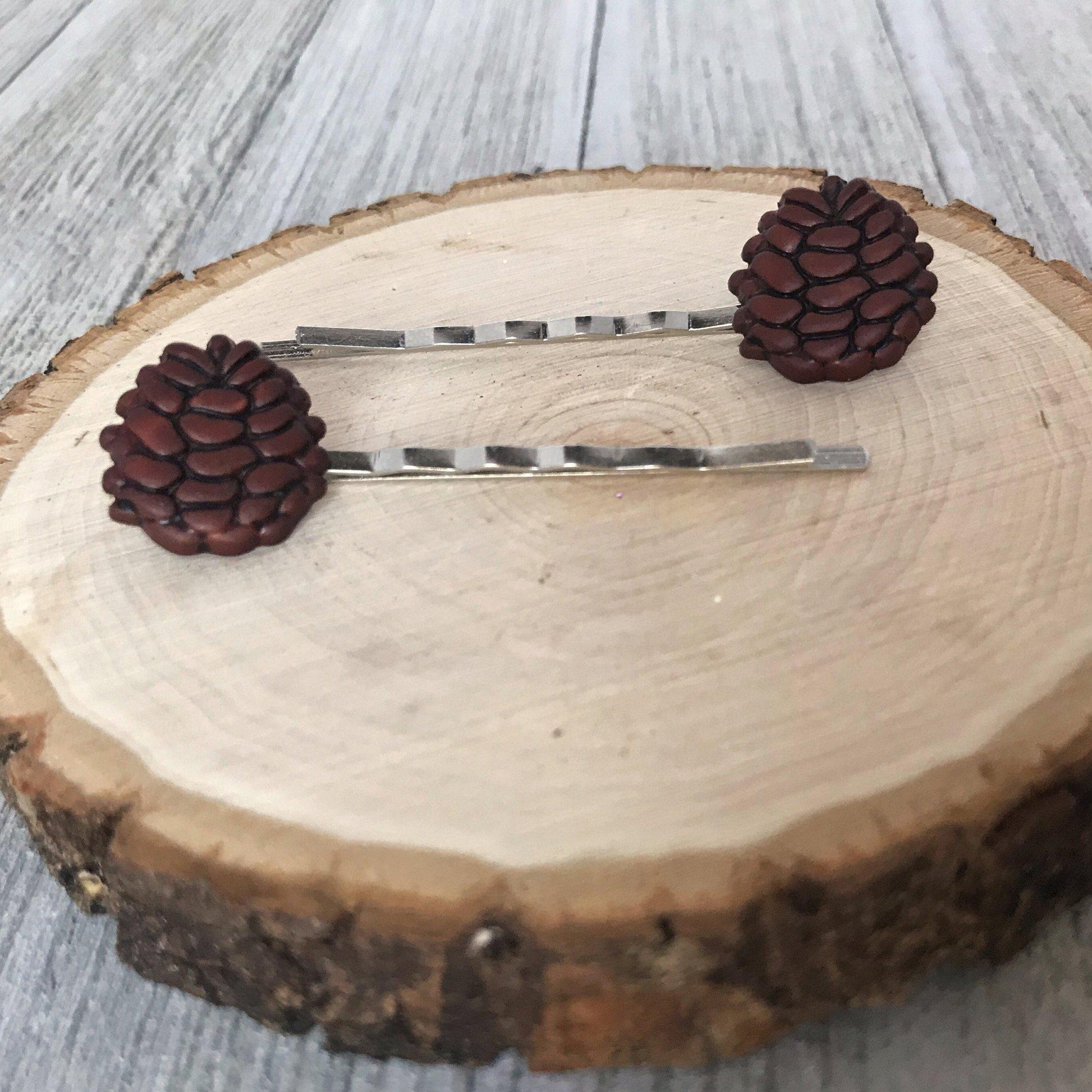 Pinecone Hair Pins | Set of 2 - Nature-Inspired Hair Accessories for a Rustic Touch