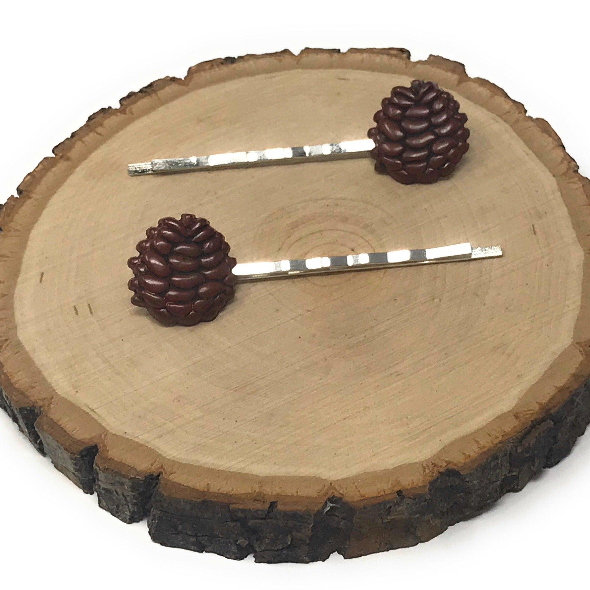 Pinecone Hair Pins | Set of 2 - Nature-Inspired Hair Accessories for a Rustic Touch