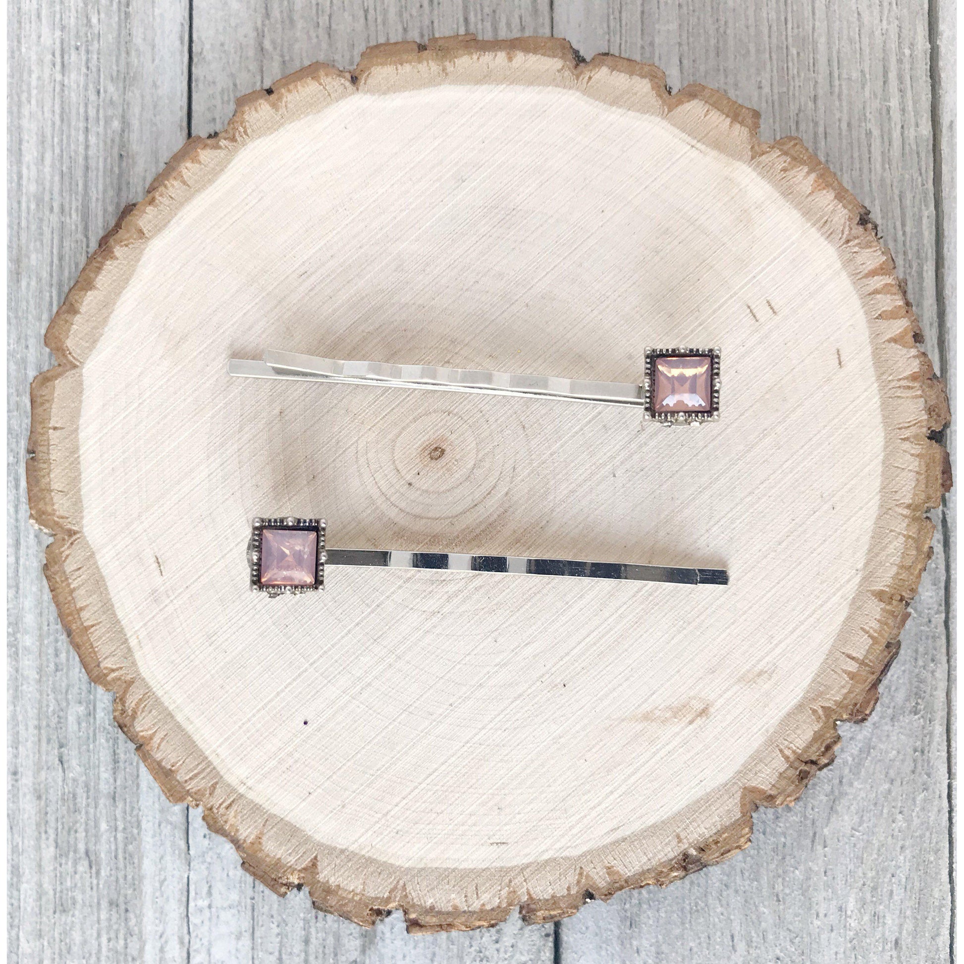 Pink Acrylic Square Hair Pins: Boho Chic Accessories for Unique Hairstyles