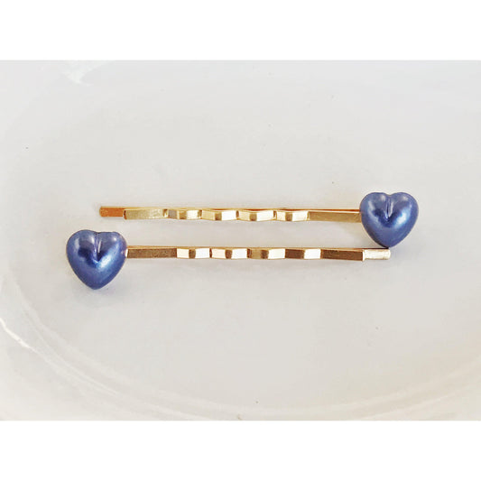 Heart Hair Pins, Valentines Day Bobby Pins, Womens Hair Pins, Cute Hair Pins, Decorative Hair Pins, Pearl Heart Bobby Pins, Girls Hair Pins