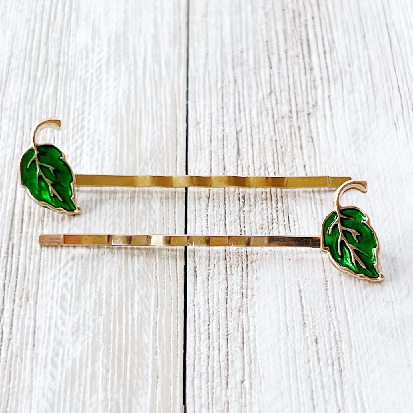 Green Fall Leaf Hair Pins, Hair Pin for Women, Decorative Bobby Pin, Womens Barrette, Bobby Pin for Hair, Decorative Hair Pin