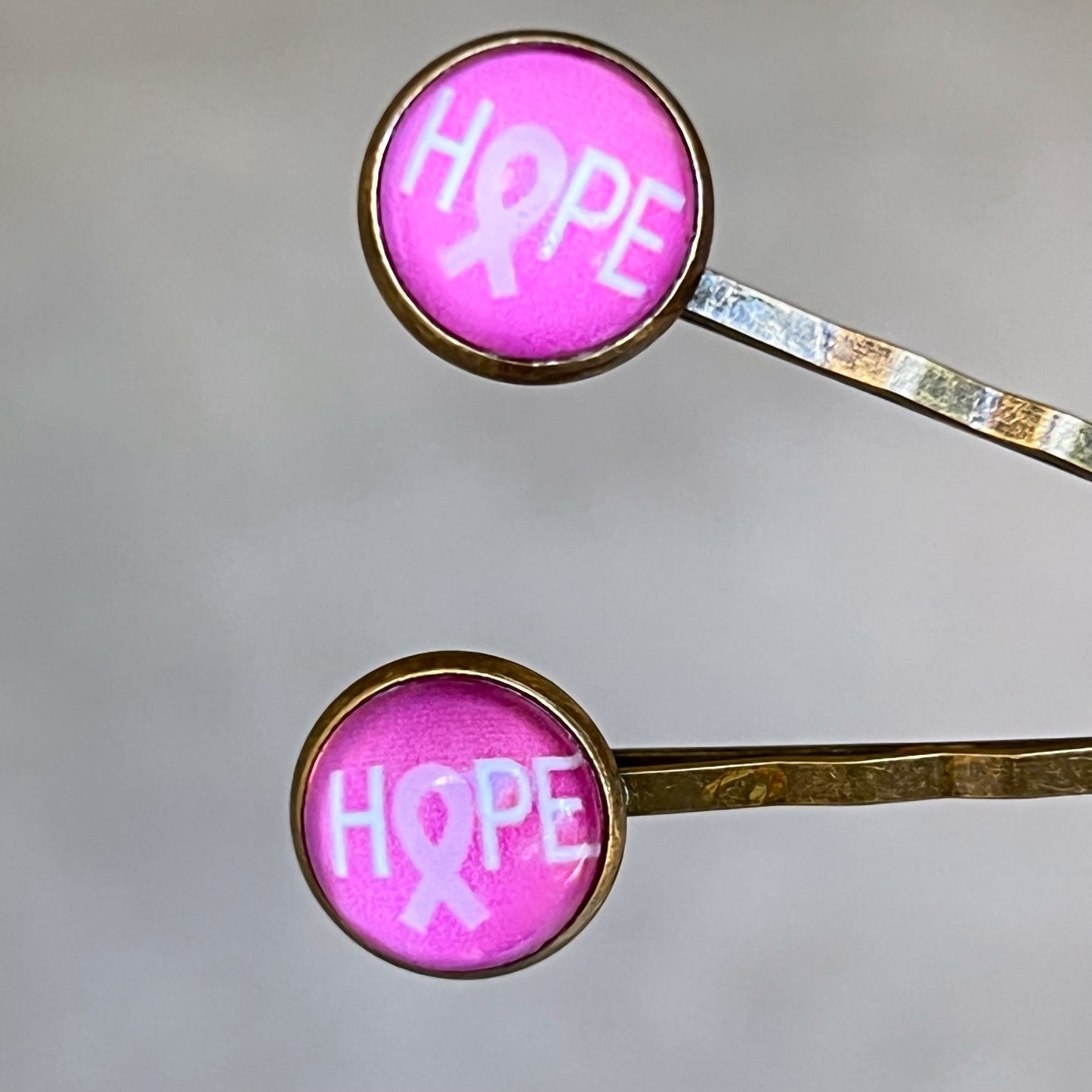 Breast Cancer Awareness Ribbon Hair Pins - Supportive and Stylish Accessories