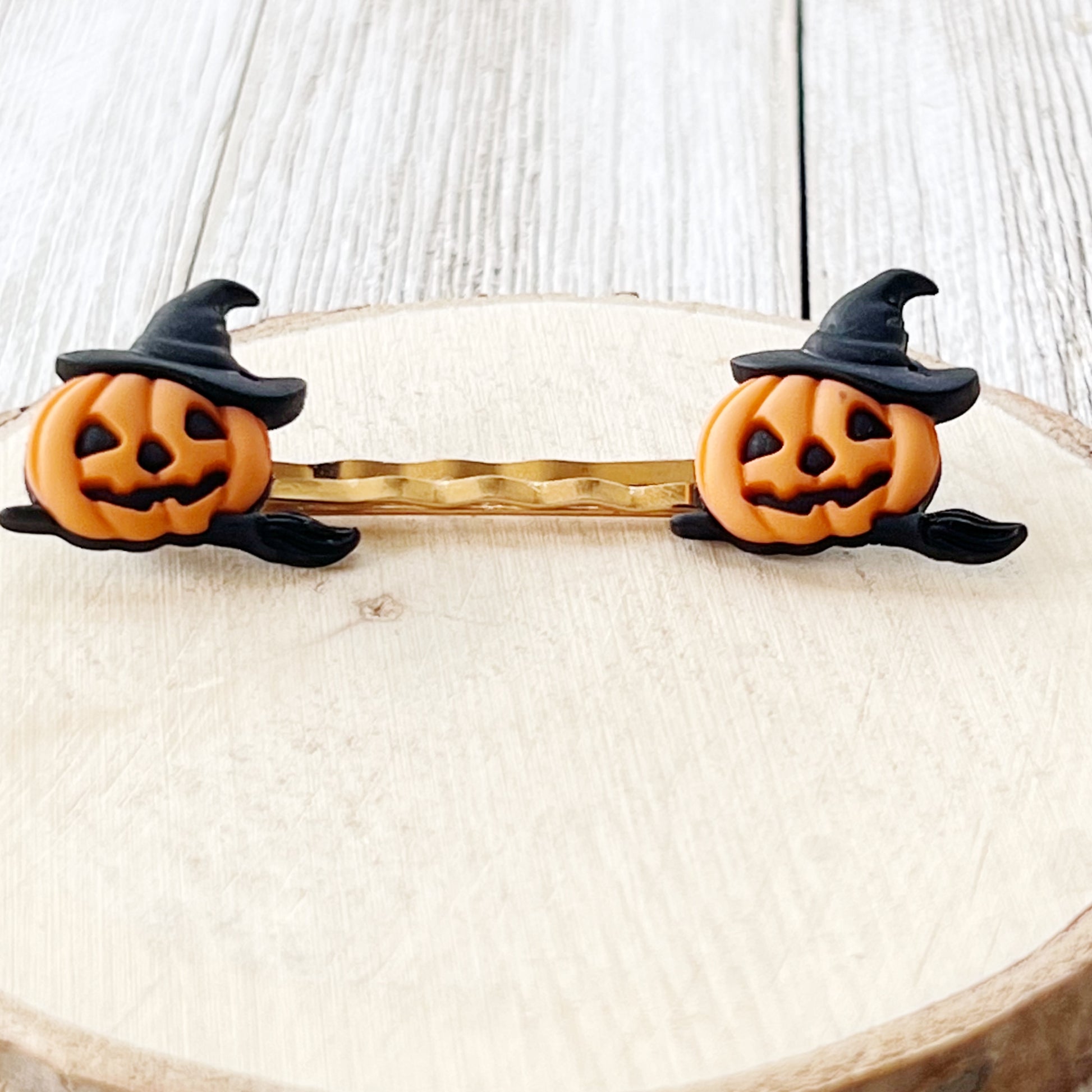 Halloween Pumpkin Witch Hair Pins