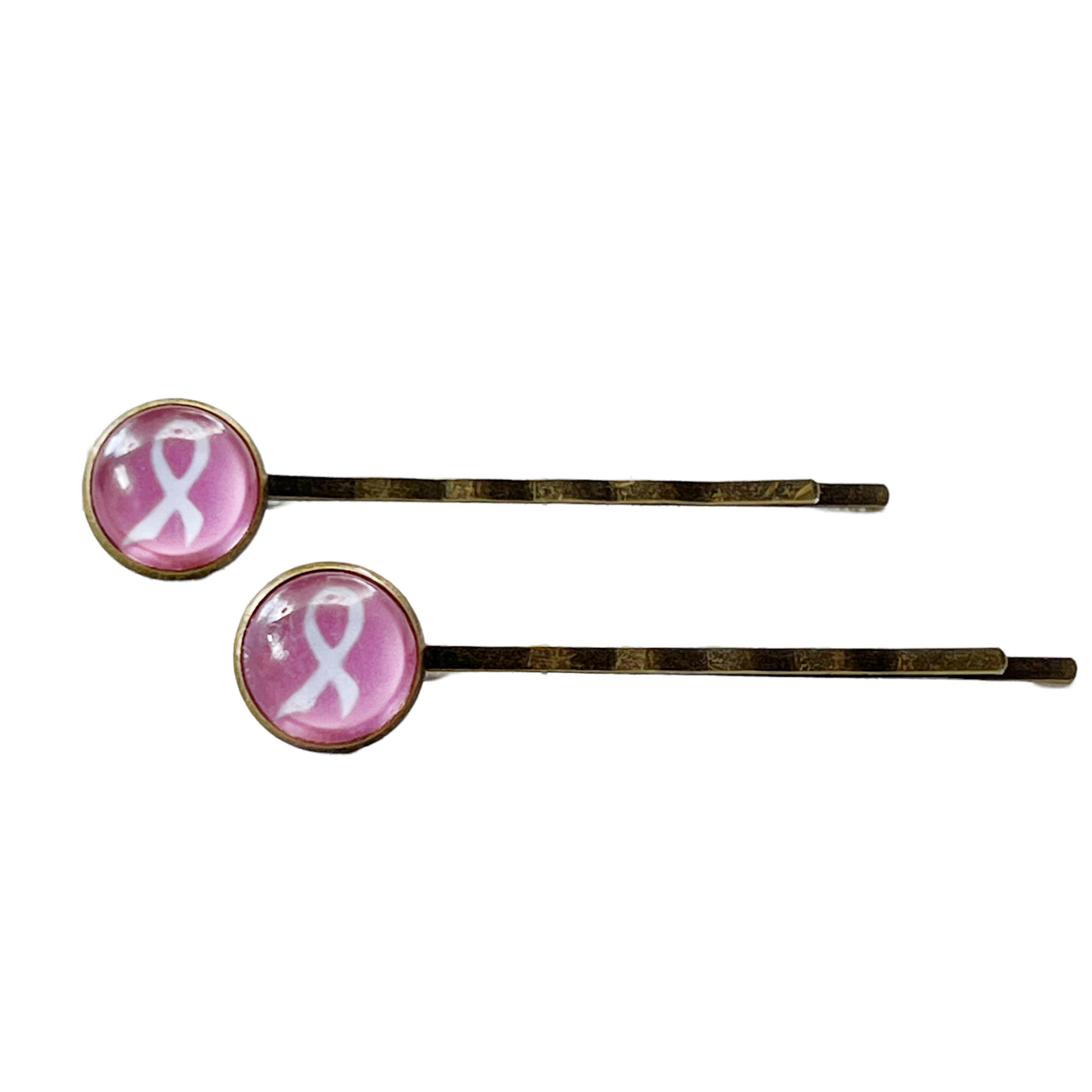 Breast Cancer Awareness Ribbon Hair Pins - Supportive and Stylish Accessories