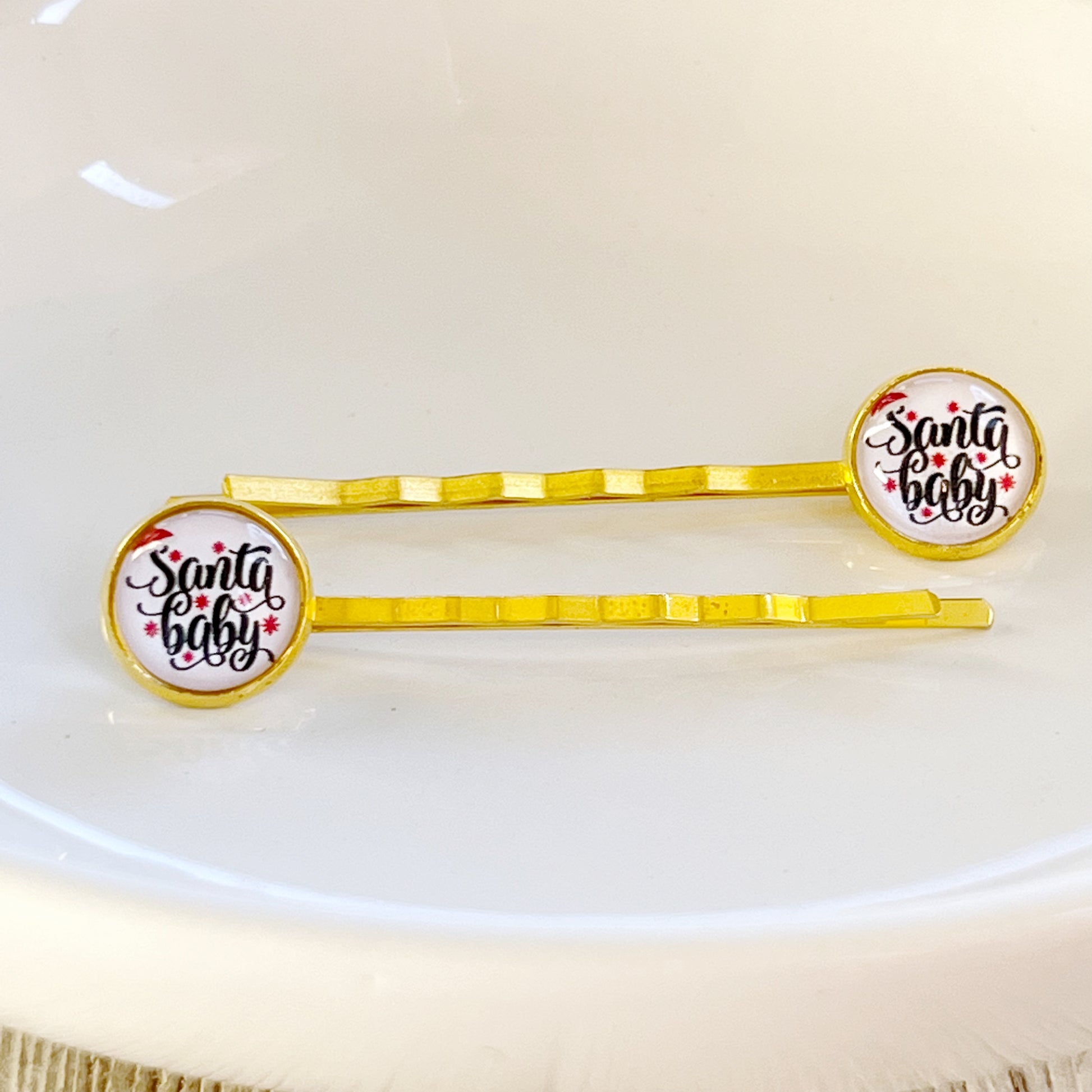 Santa Baby Christmas Holiday Bobby Pins
