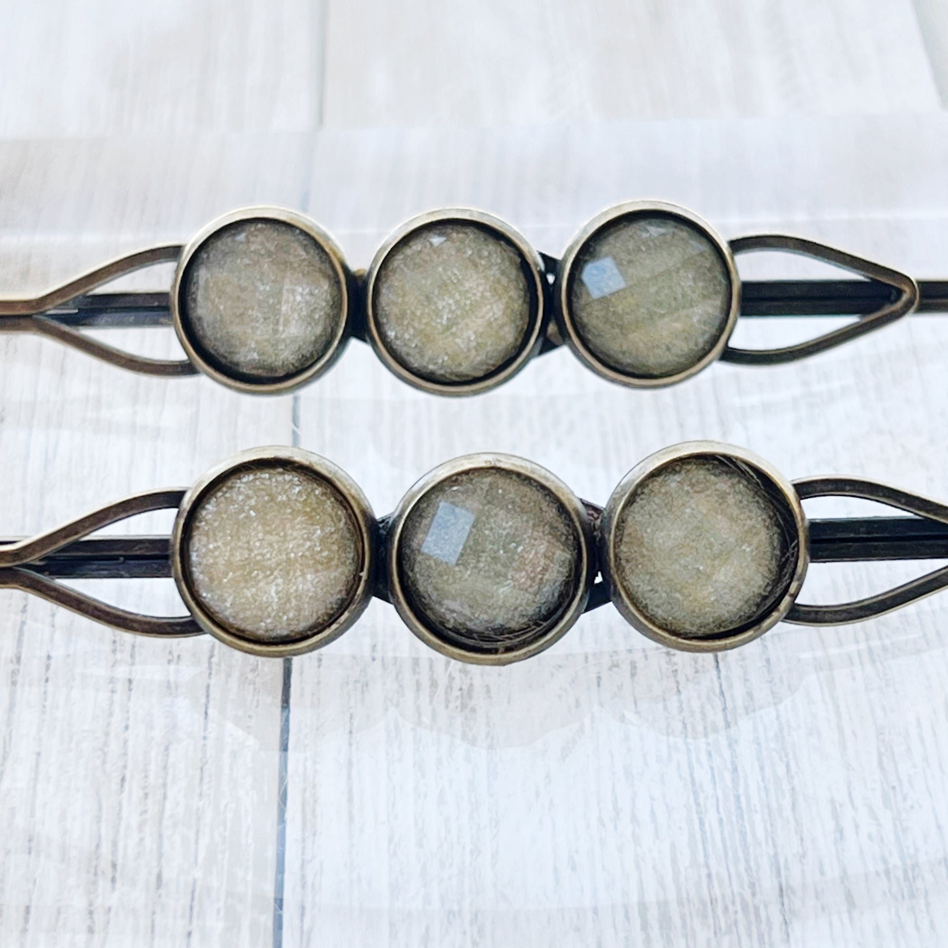 Yellow Glitter Acrylic Hair Pins - Sparkling & Stylish Accessories