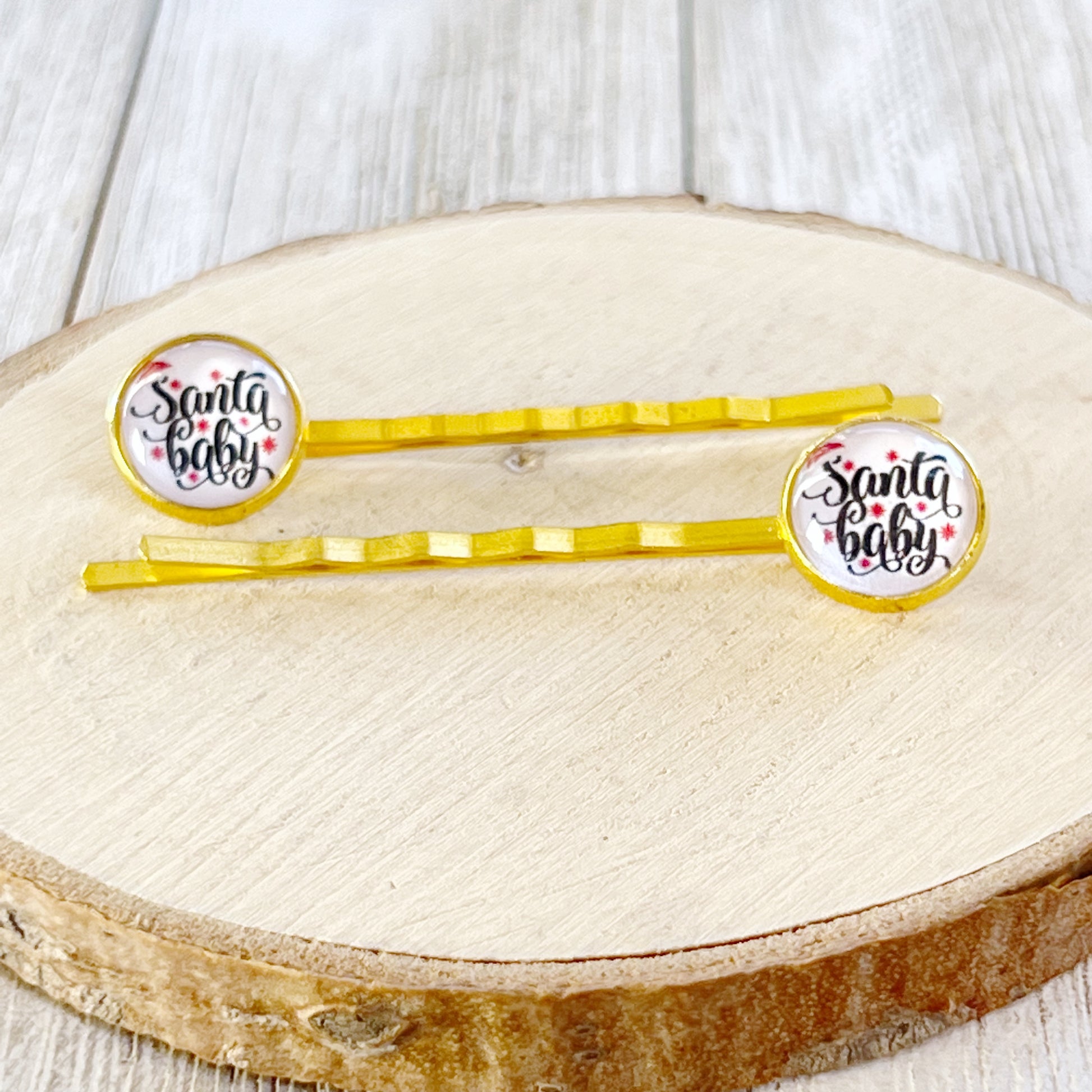 Santa Baby Christmas Holiday Bobby Pins