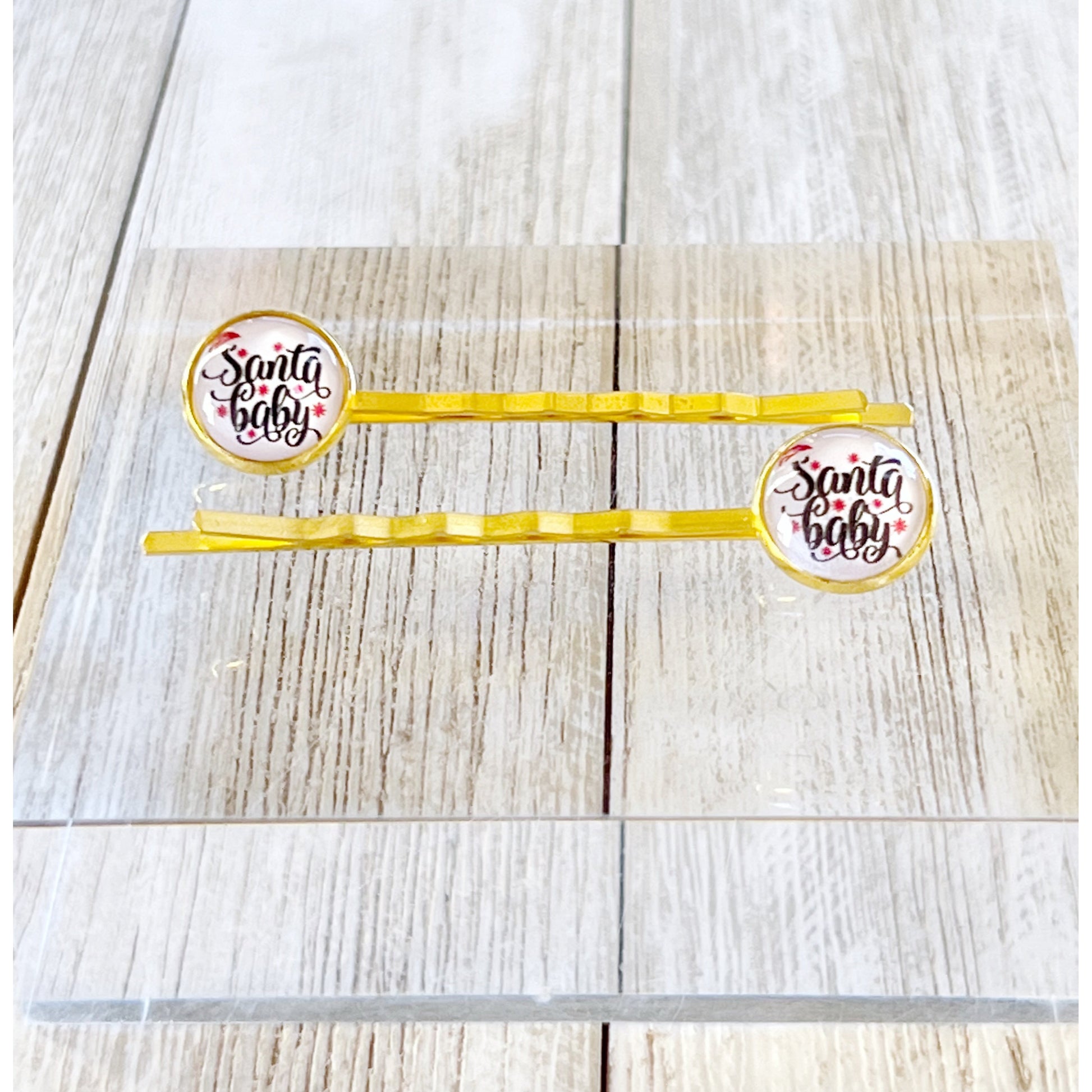 Santa Baby Christmas Holiday Bobby Pins