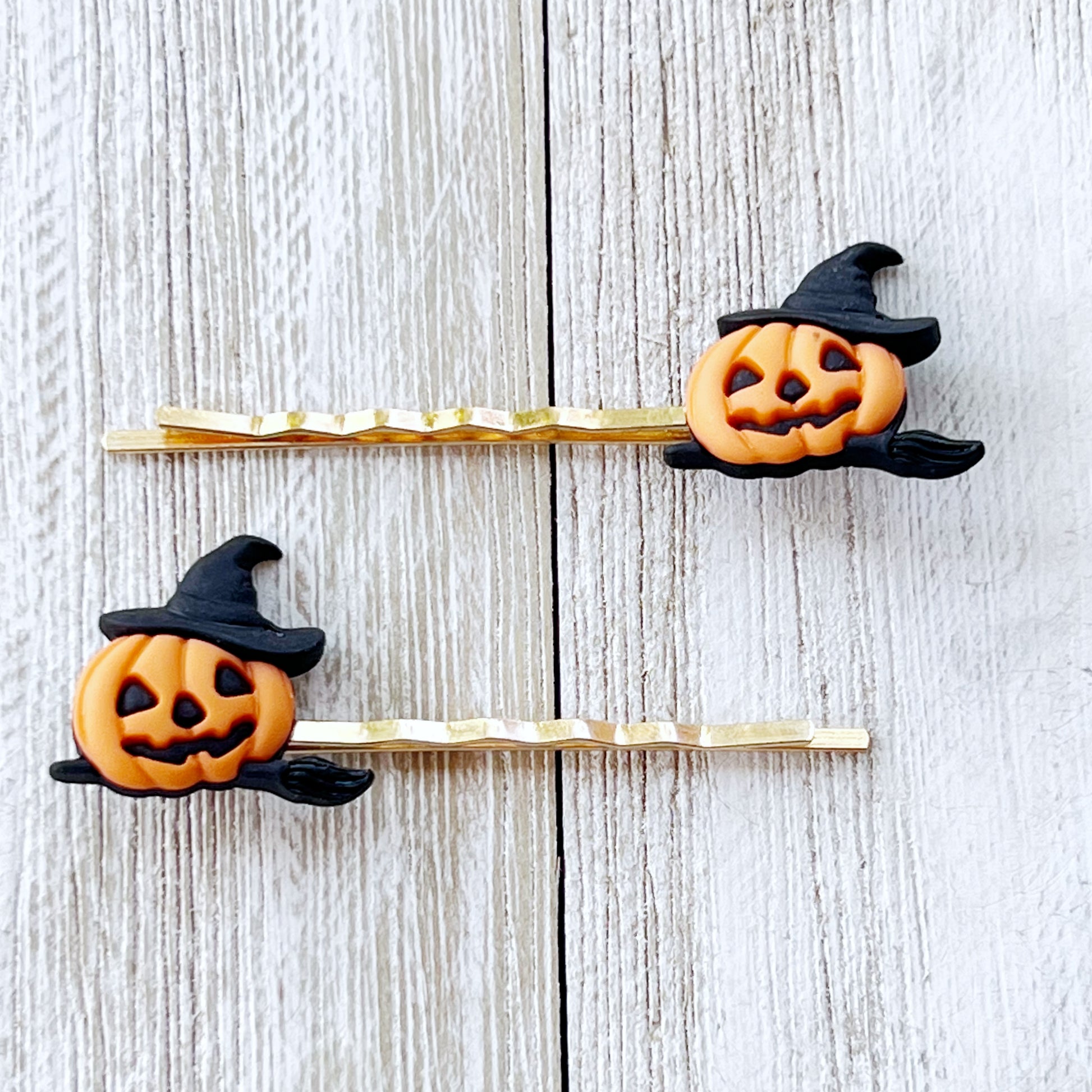 Halloween Pumpkin Witch Hair Pins