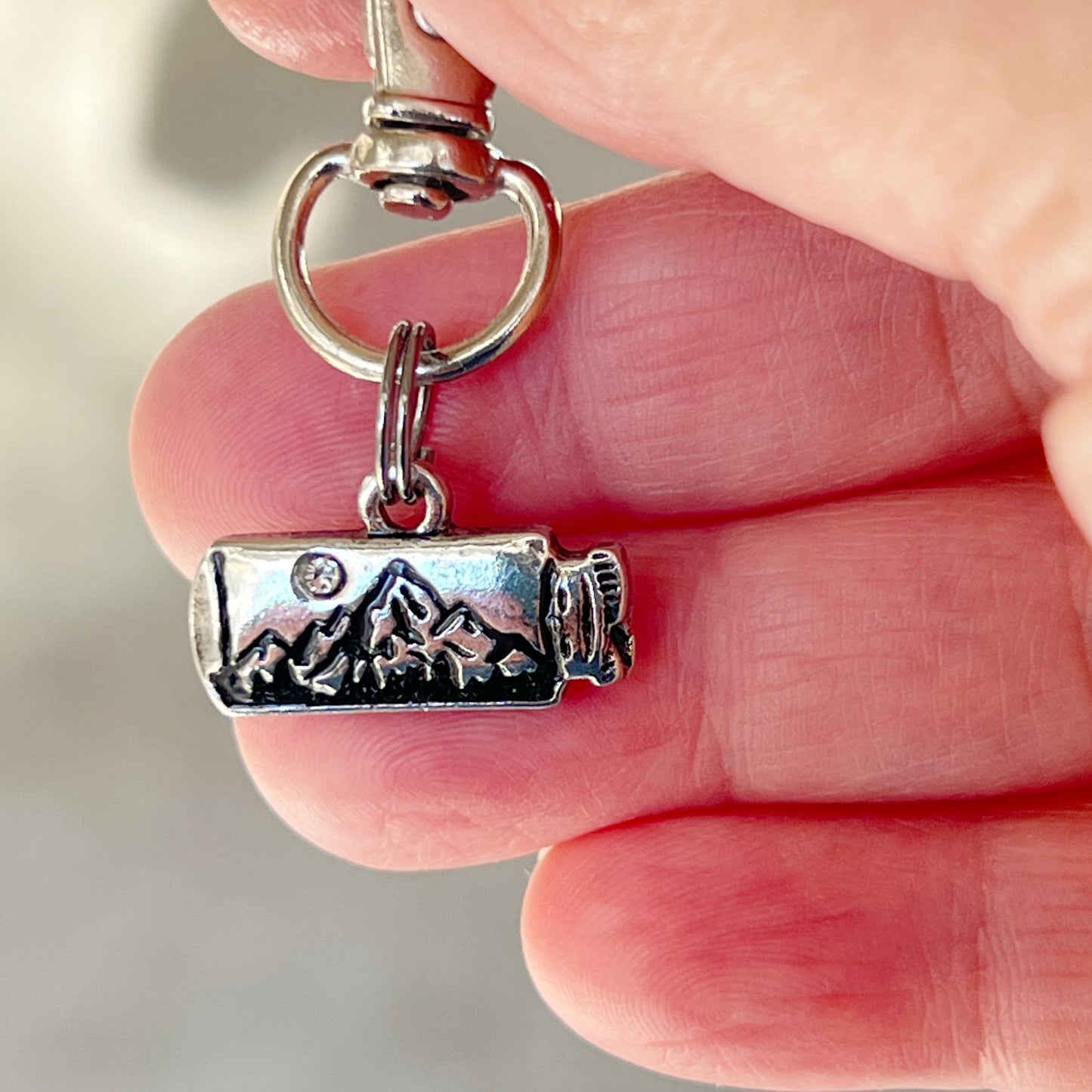 Hike More Mountains Zipper Pull Keychain Charm: Adventure-Inspired Purse Accessories