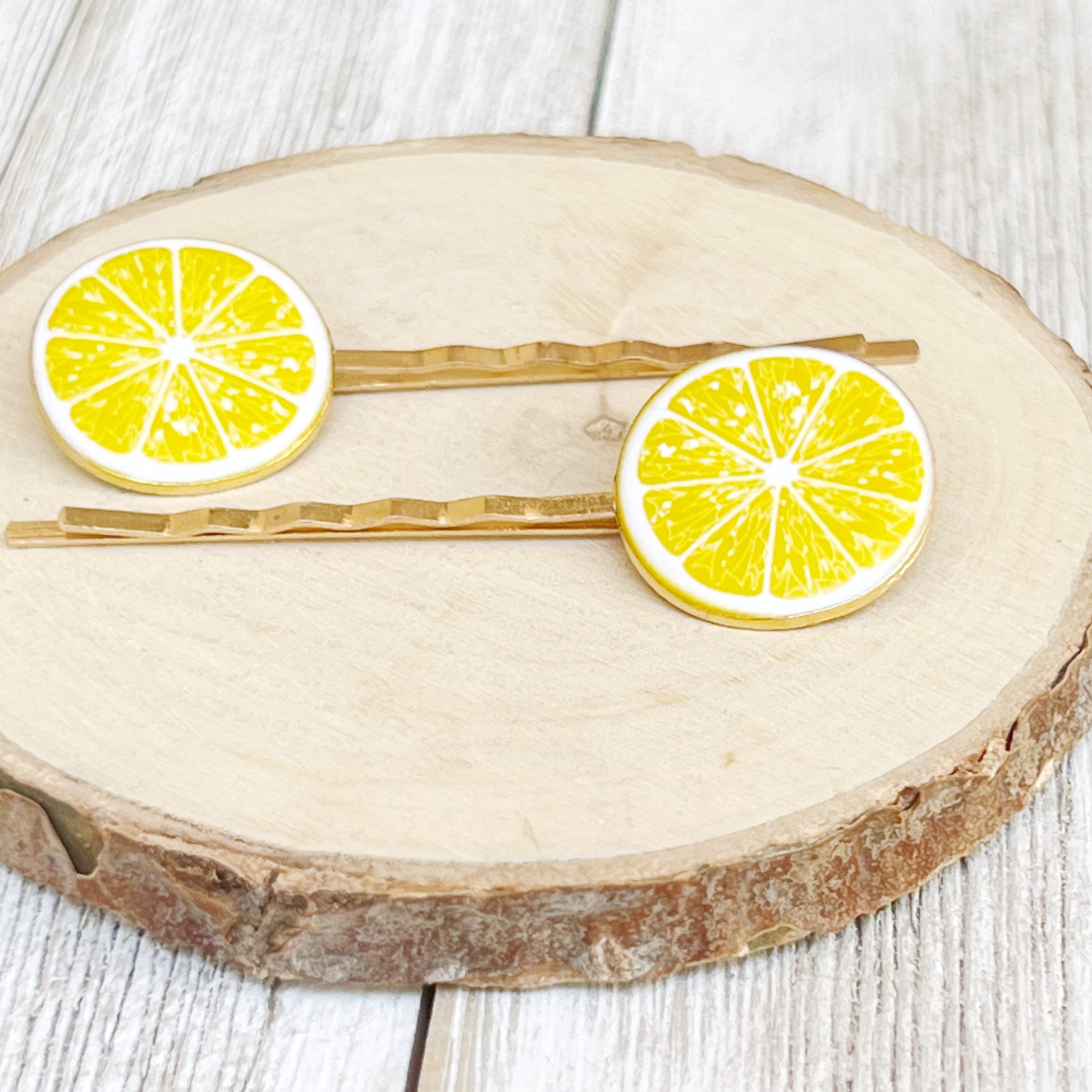 Enamel Lemon Bobby Pins: Sweet Accessories for Fun & Flirty Hairstyles