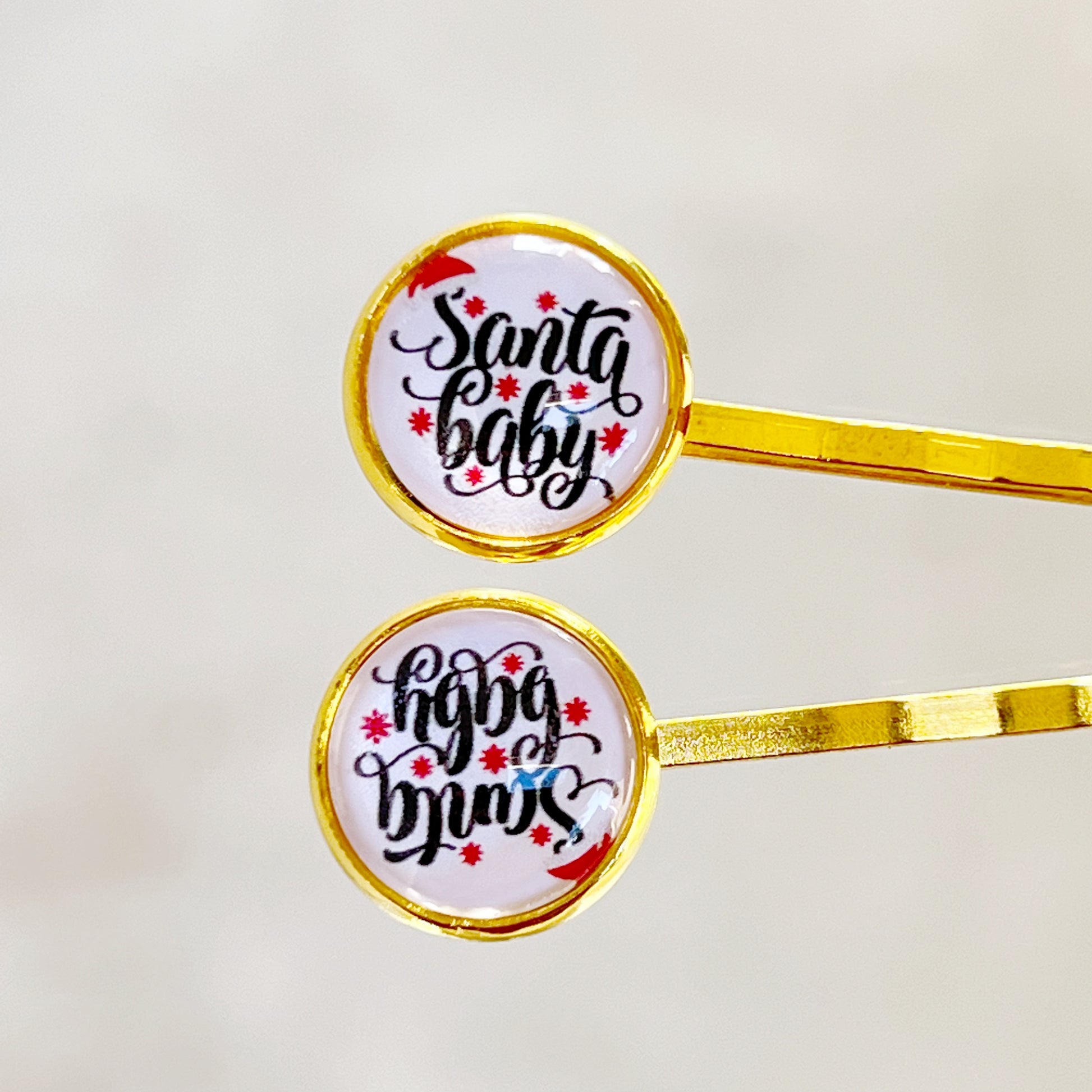 Santa Baby Christmas Holiday Bobby Pins