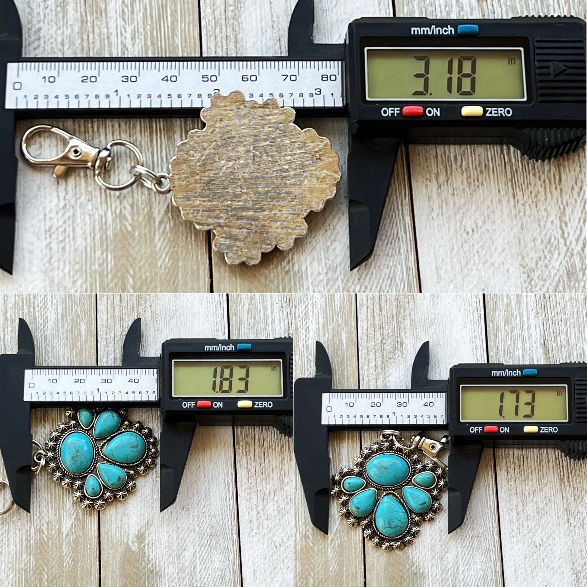 Turquoise Cluster Pendant – Vintage Southwest-Inspired Statement Keychain