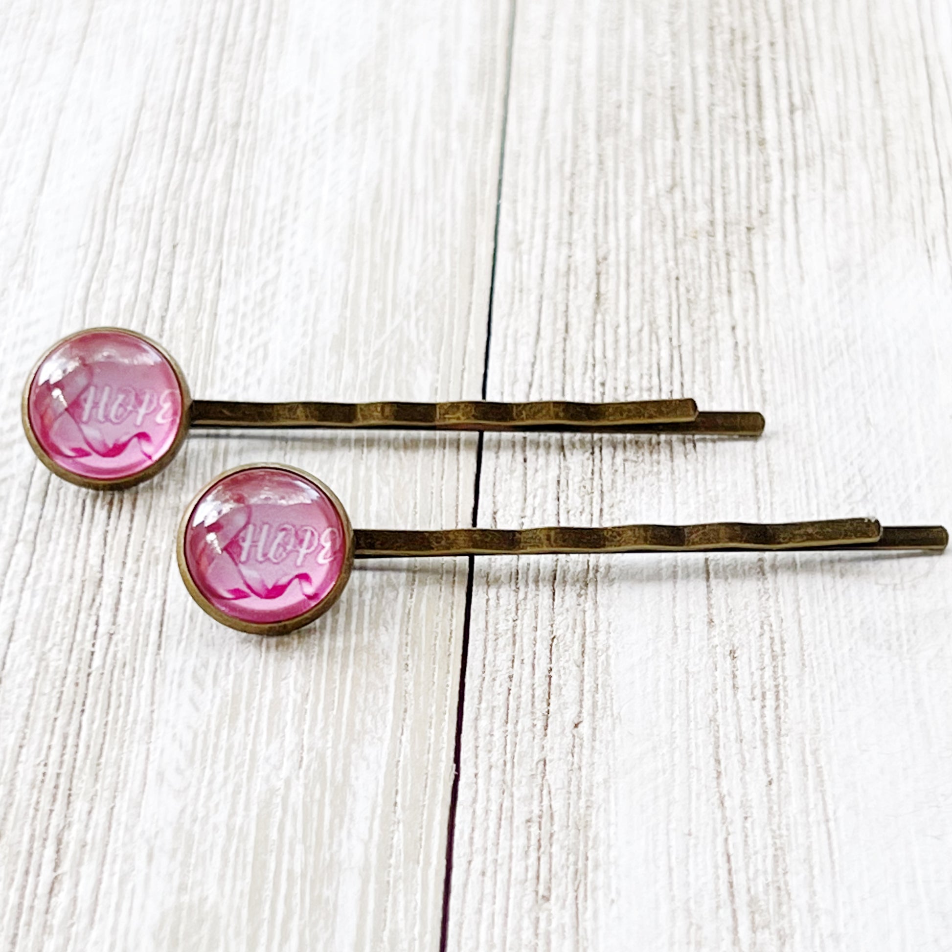 Breast Cancer Awareness Ribbon Hair Pins - Supportive and Stylish Accessories