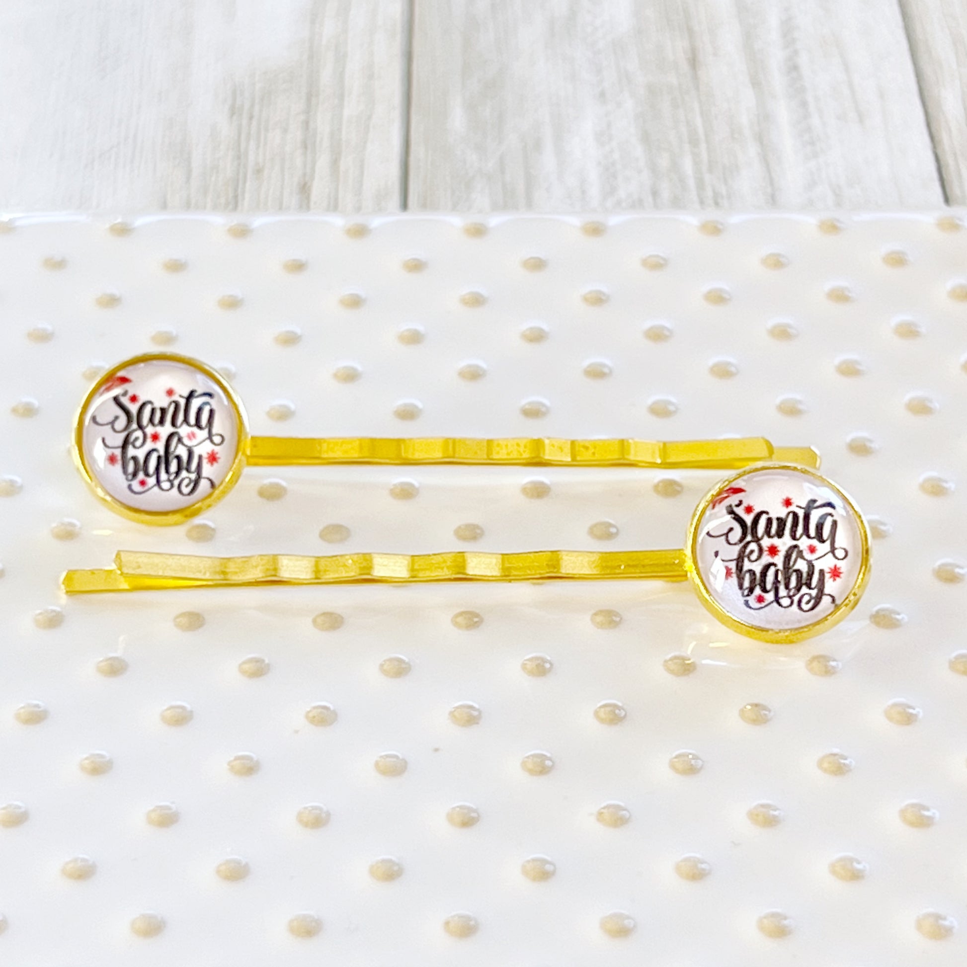 Santa Baby Christmas Holiday Bobby Pins