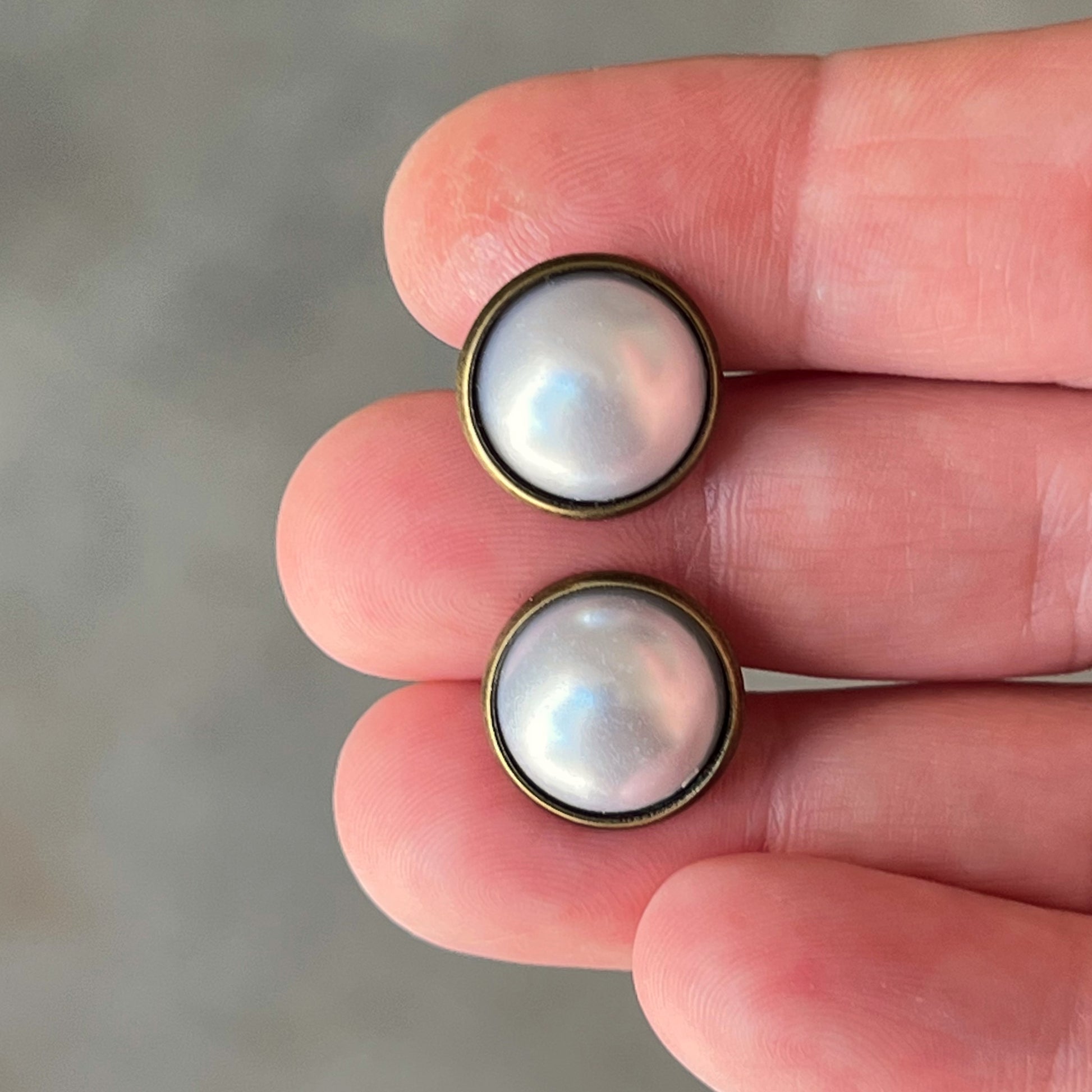 Silver White Pearl Earrings Studs, Stainless Steel Earrings, Boho Earrings, Bridesmaid Earrings, Mens Earrings Stud, Unique Earring