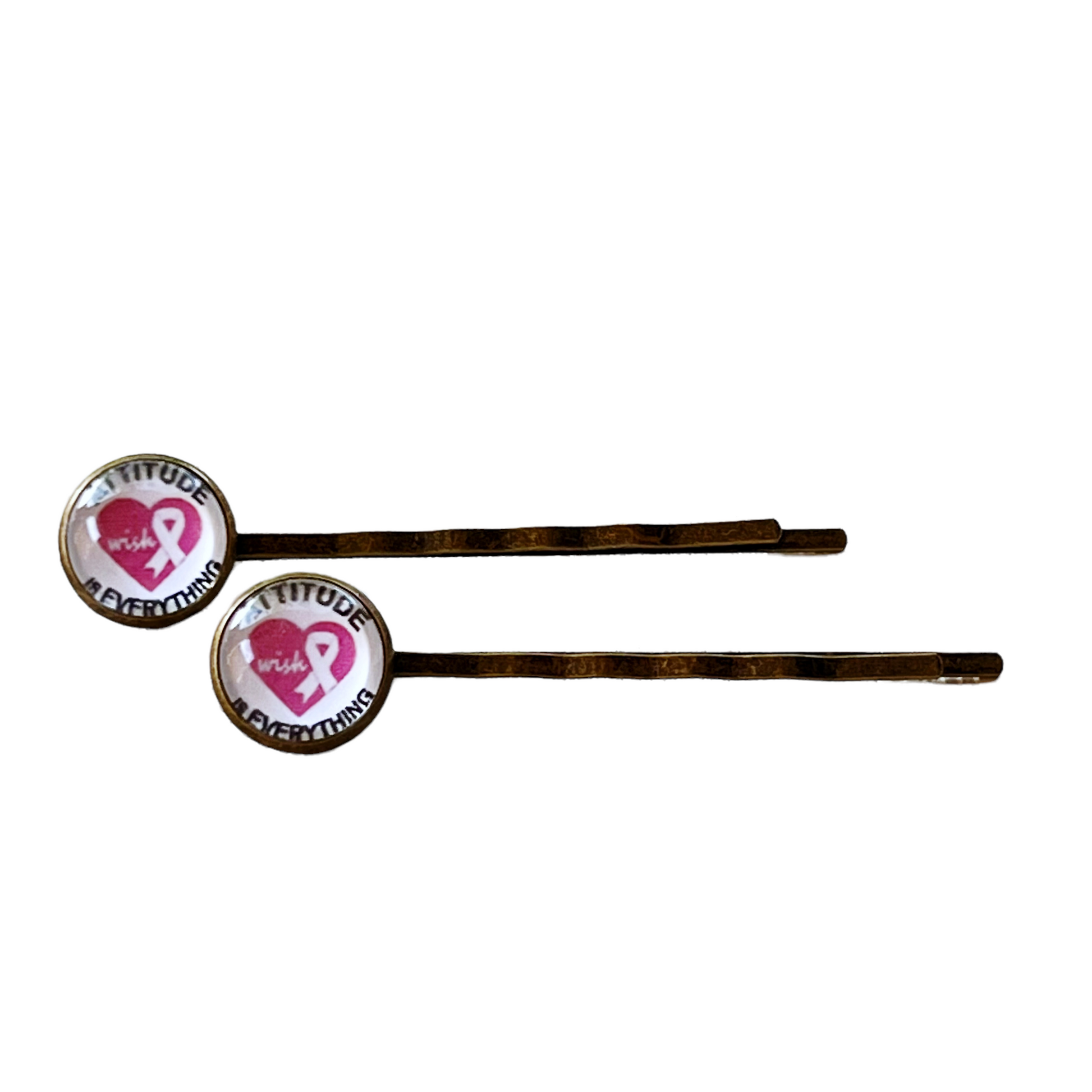 Breast Cancer Awareness Ribbon Hair Pins - Supportive and Stylish Accessories