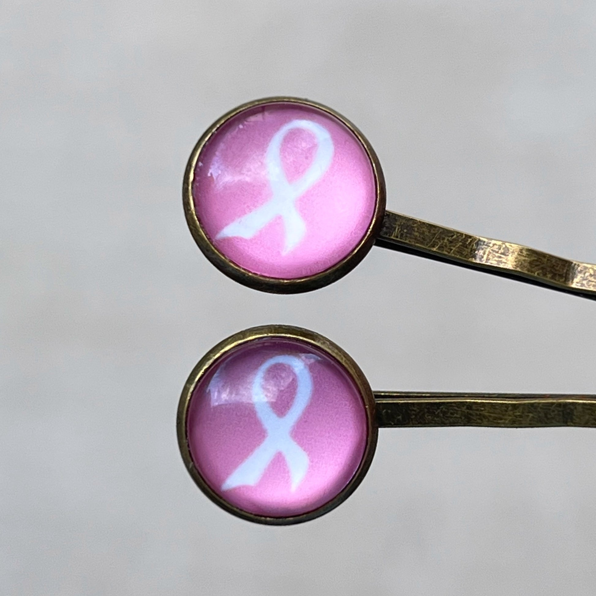 Breast Cancer Awareness Ribbon Hair Pins - Supportive and Stylish Accessories