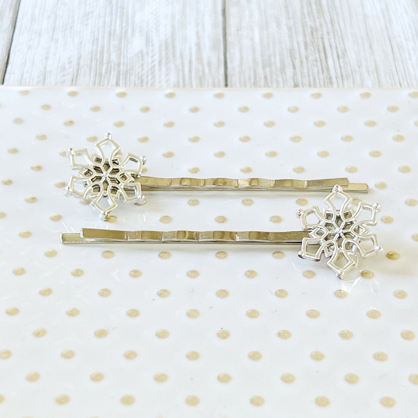 Silver Snowflake Hair Pin