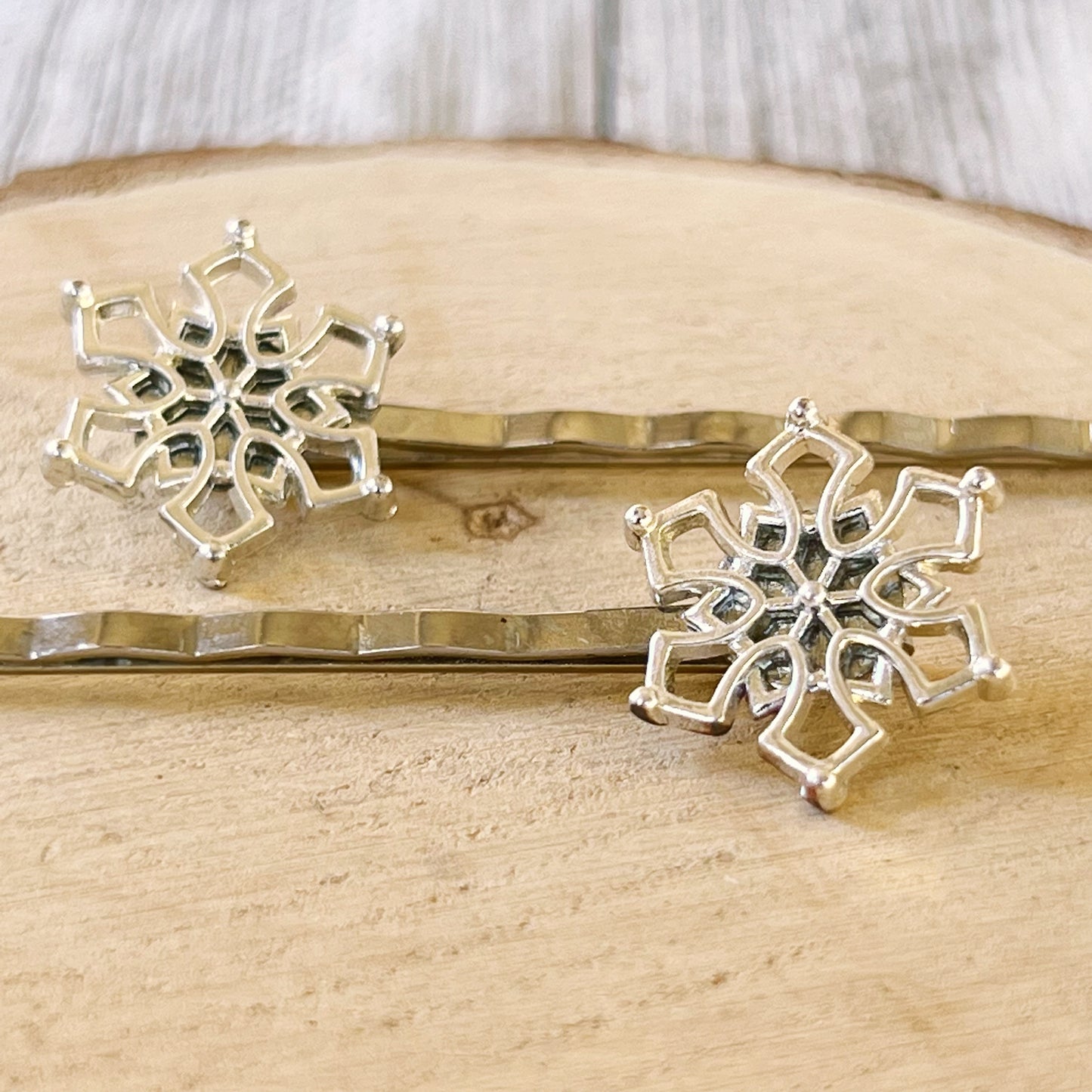 Silver Snowflake Hair Pin