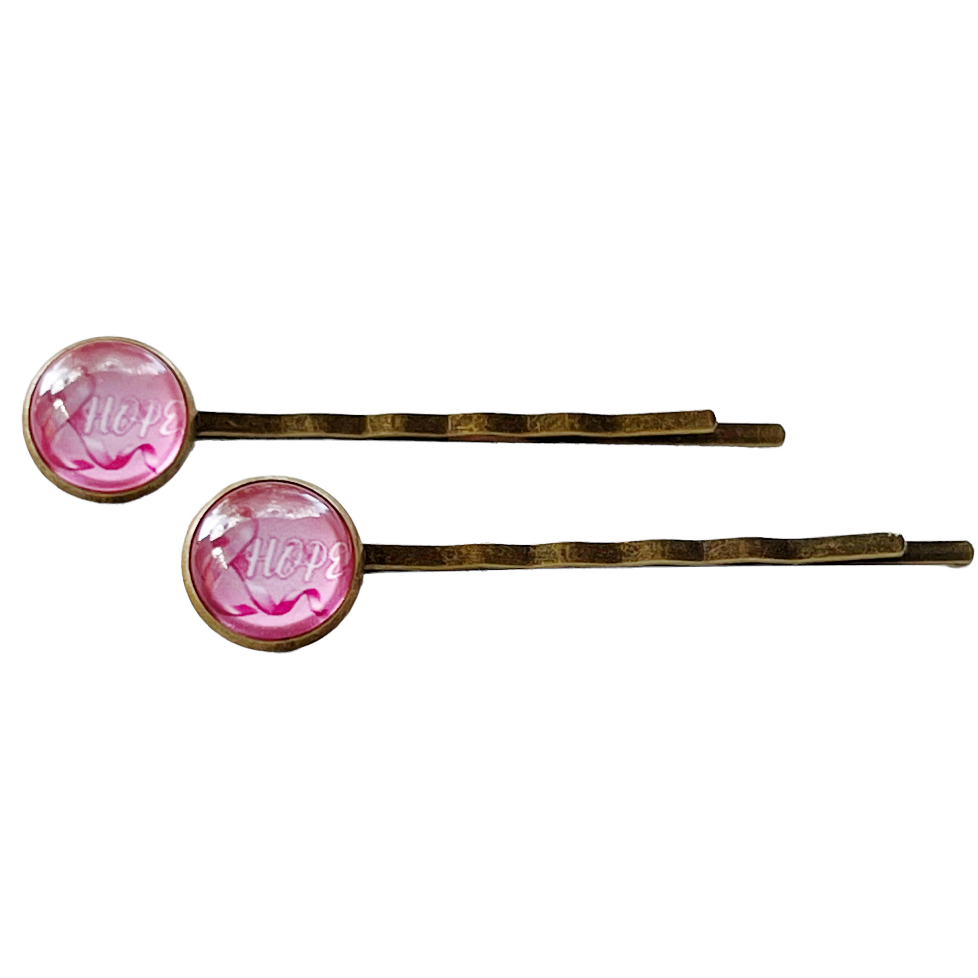 Breast Cancer Awareness Ribbon Hair Pins - Supportive and Stylish Accessories