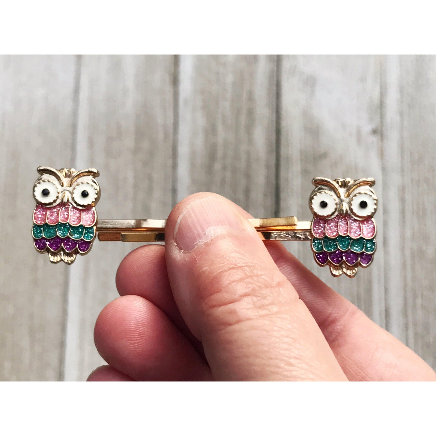 Pastel Owl Bobby Pins: Sparkling Owl Accents for Unique Hairstyles