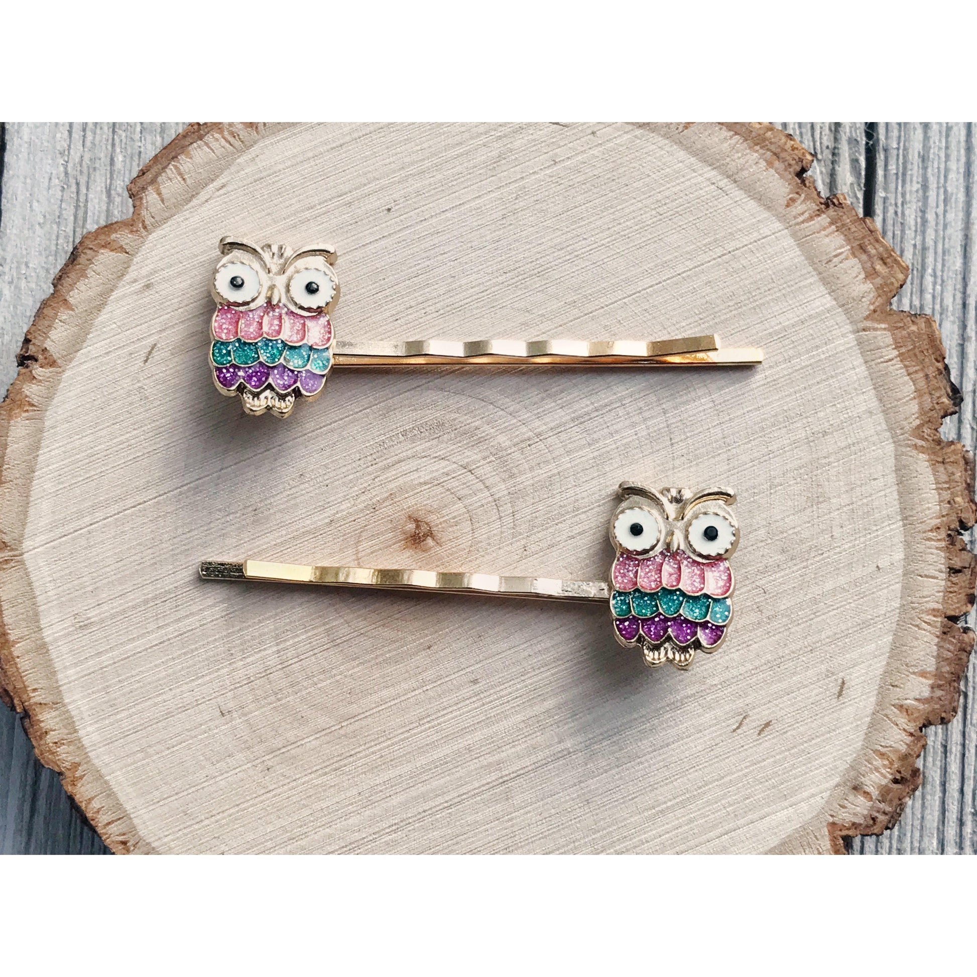 Pastel Owl Bobby Pins: Sparkling Owl Accents for Unique Hairstyles