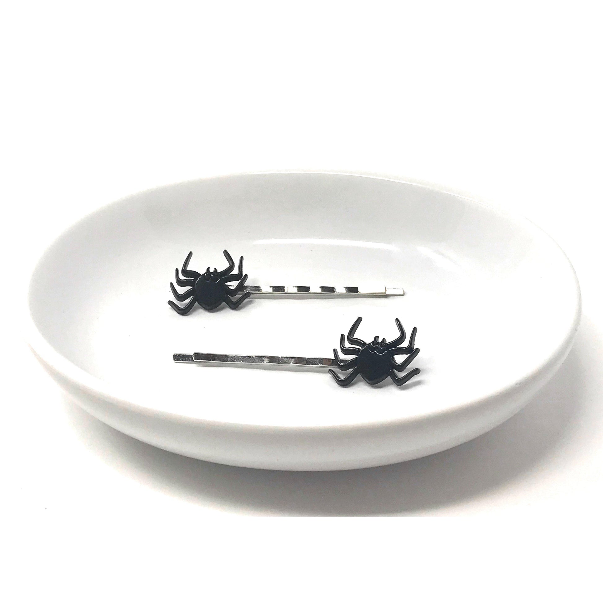 Spooky Black Spider Halloween Hair Pins